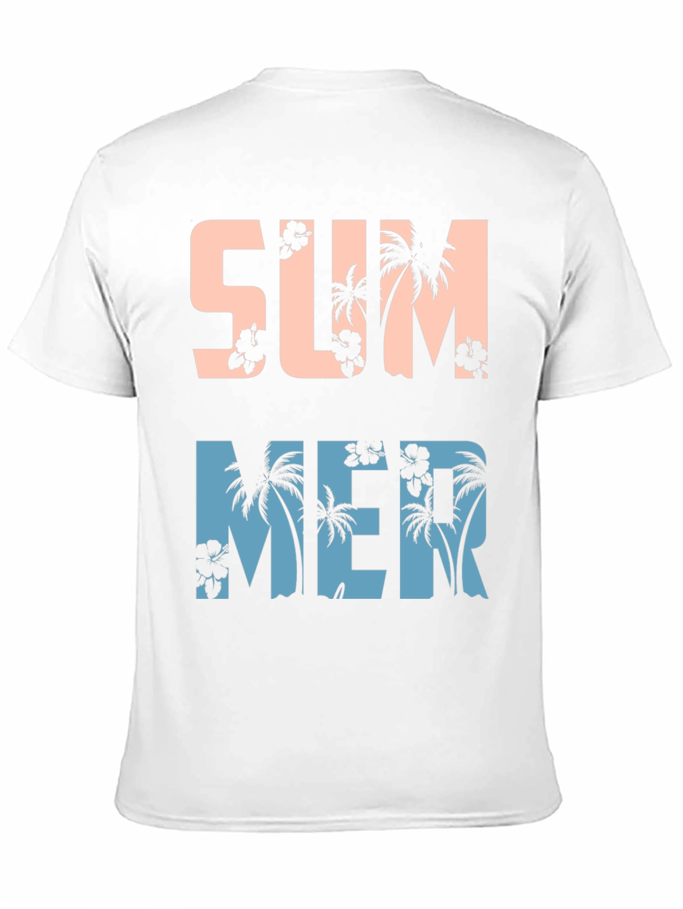 Tropical Summer Graphic Tee - Black Cotton Blend Shirt