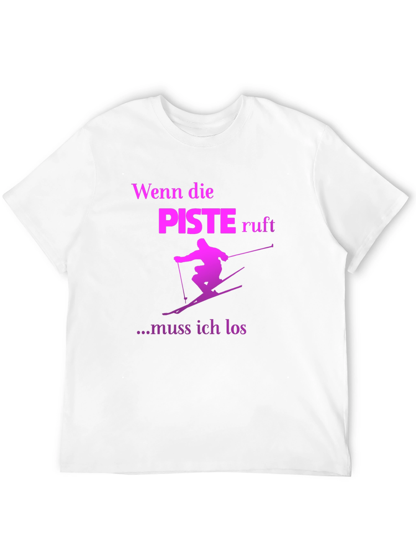 Ski Piste Calling T-Shirt - Black