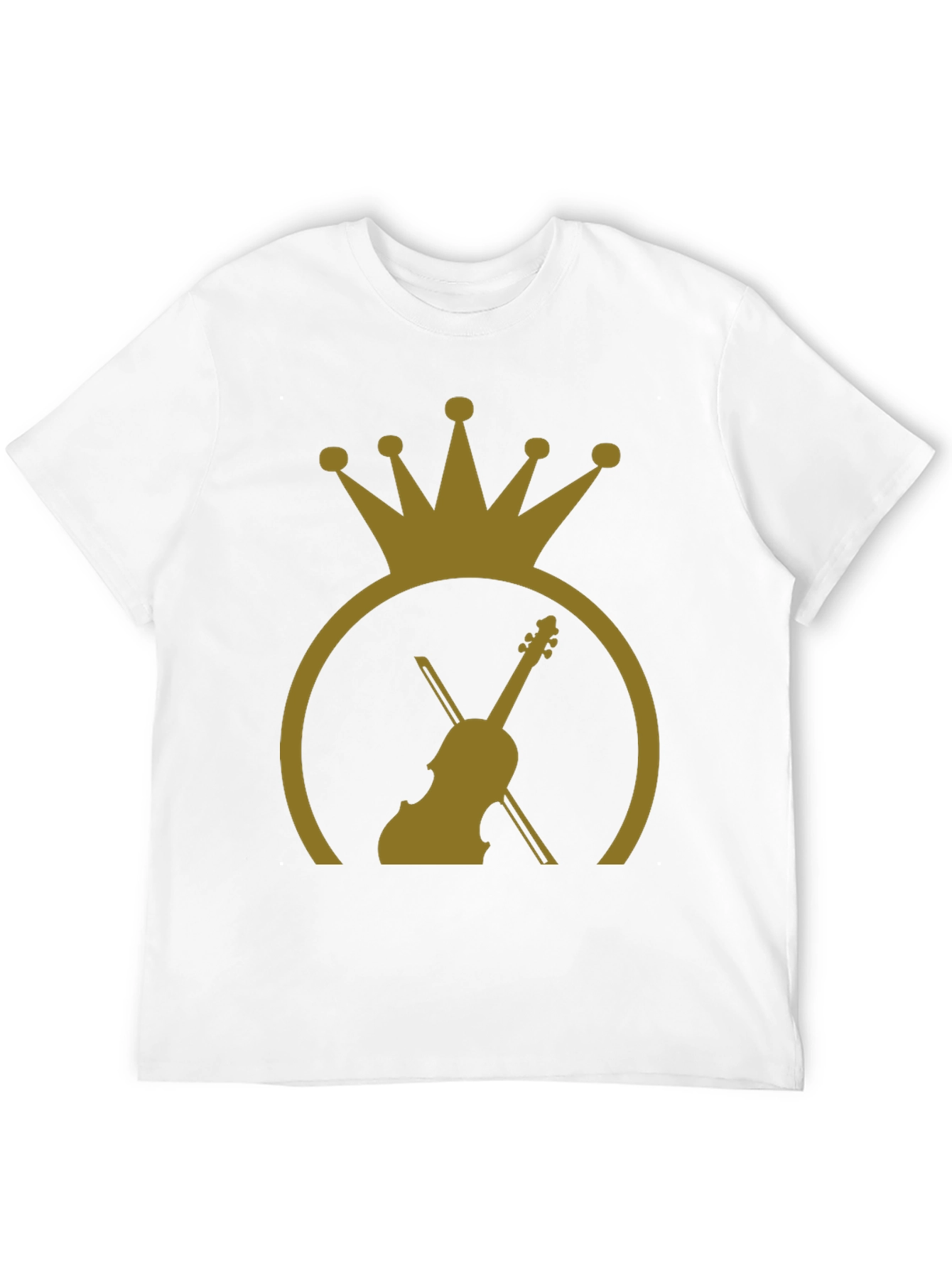 Crown Violin Graphic Tee - Stylish Musician T-Shirt