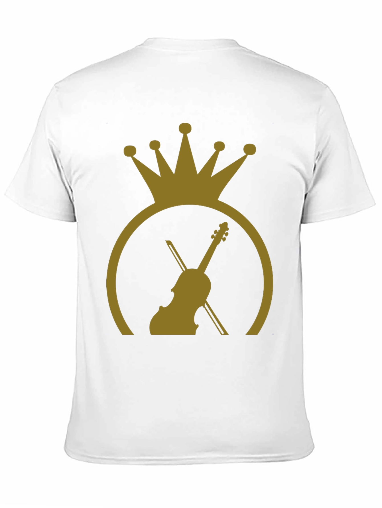 Crown Violin Graphic Tee - Stylish Musician T-Shirt