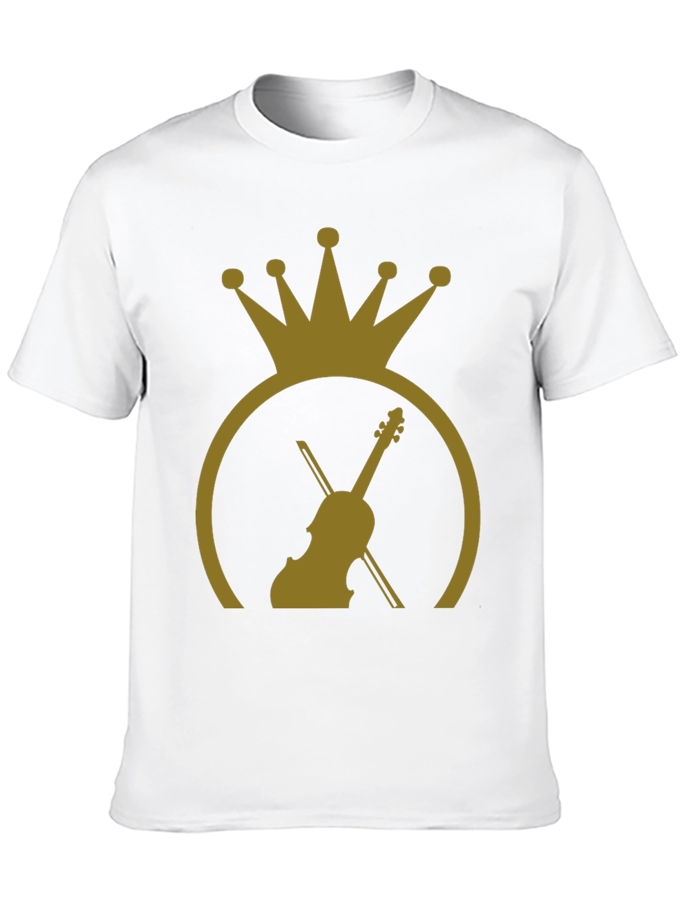 Crown Violin Graphic Tee - Stylish Musician T-Shirt