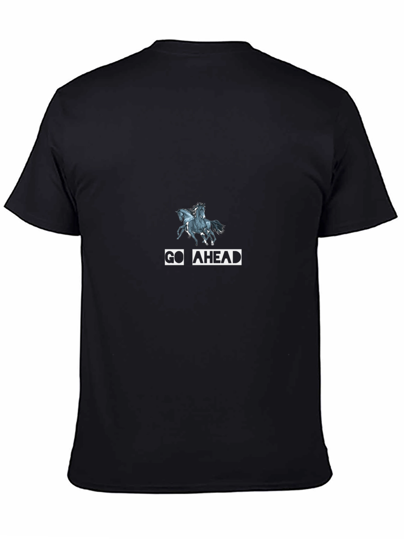 Go Ahead Horse Graphic Tee - Black
