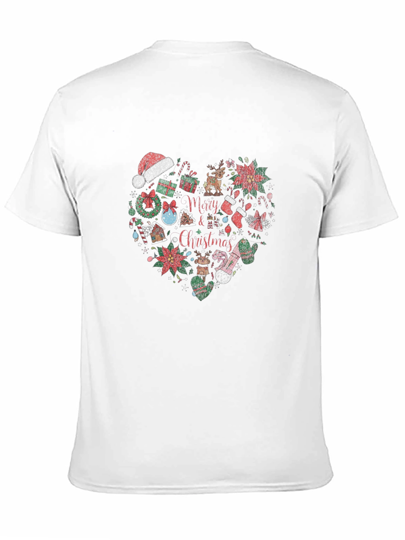 Festive Christmas Heart Graphic T-Shirt