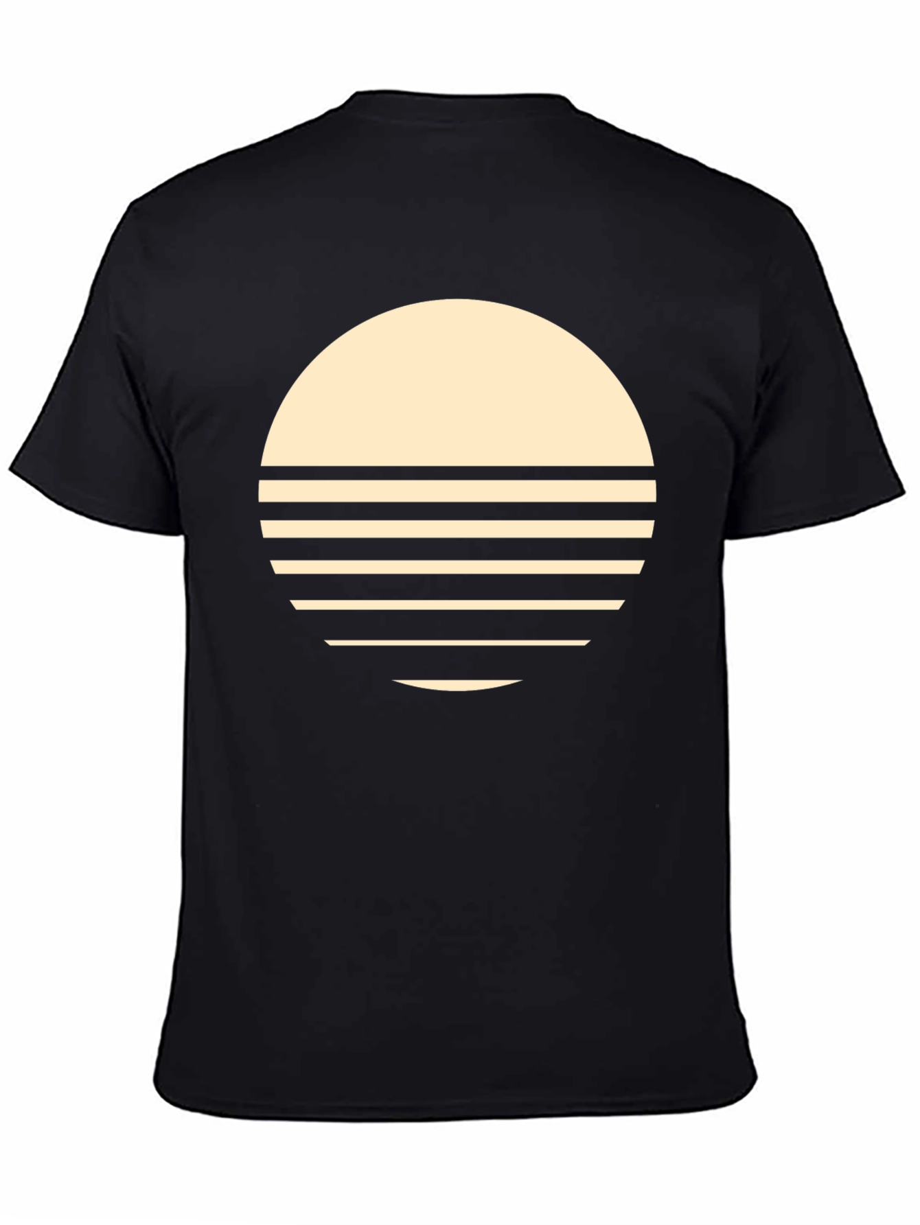 Retro Sunset Graphic Tee - Stylish Black T-Shirt