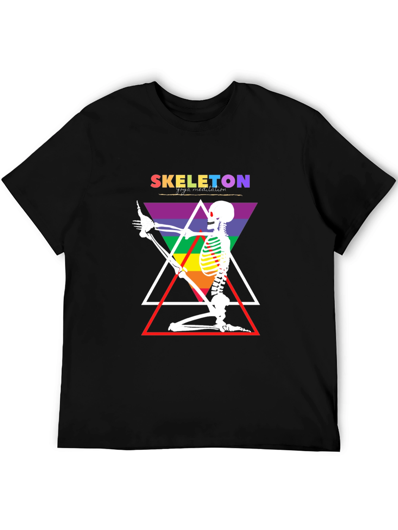 Skeleton Yoga Meditation T-Shirt