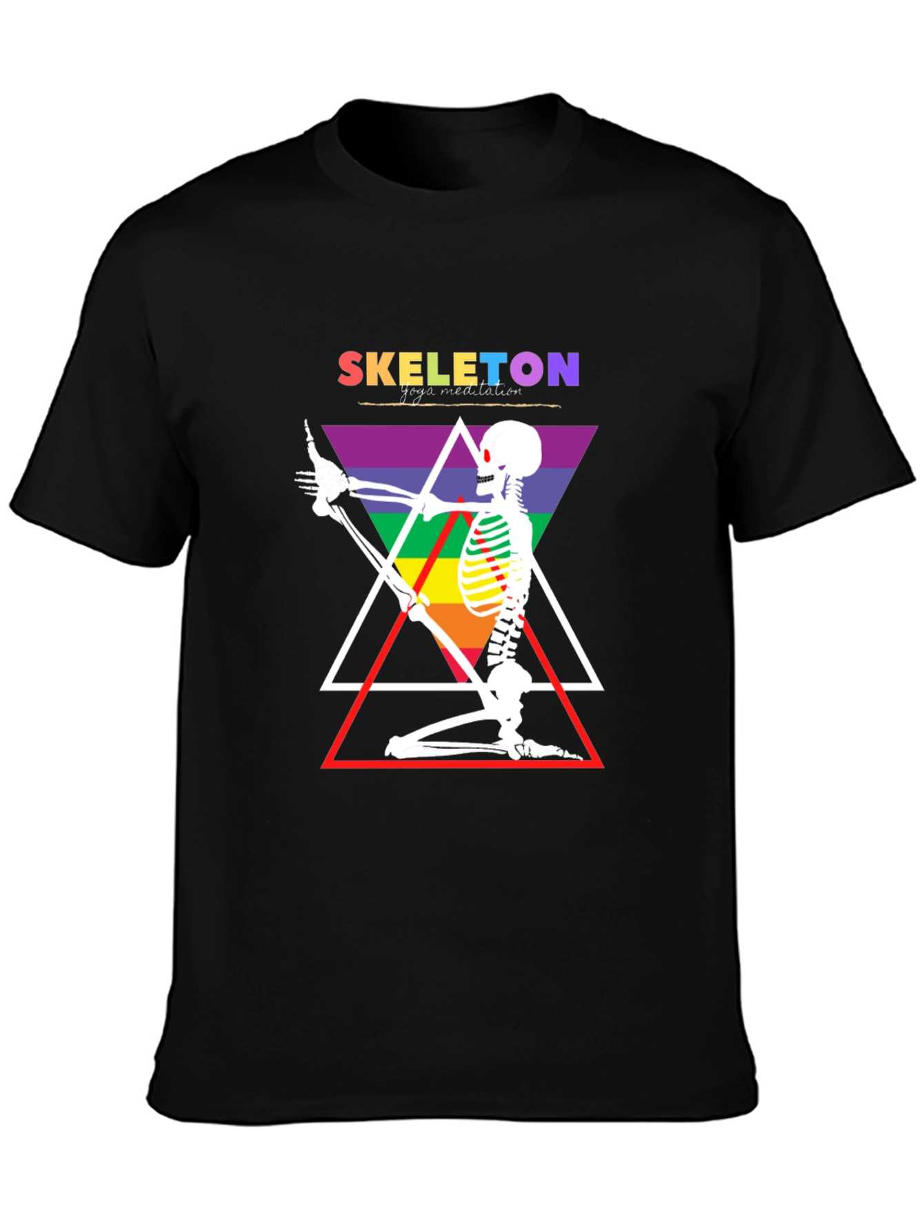 Skeleton Yoga Meditation T-Shirt