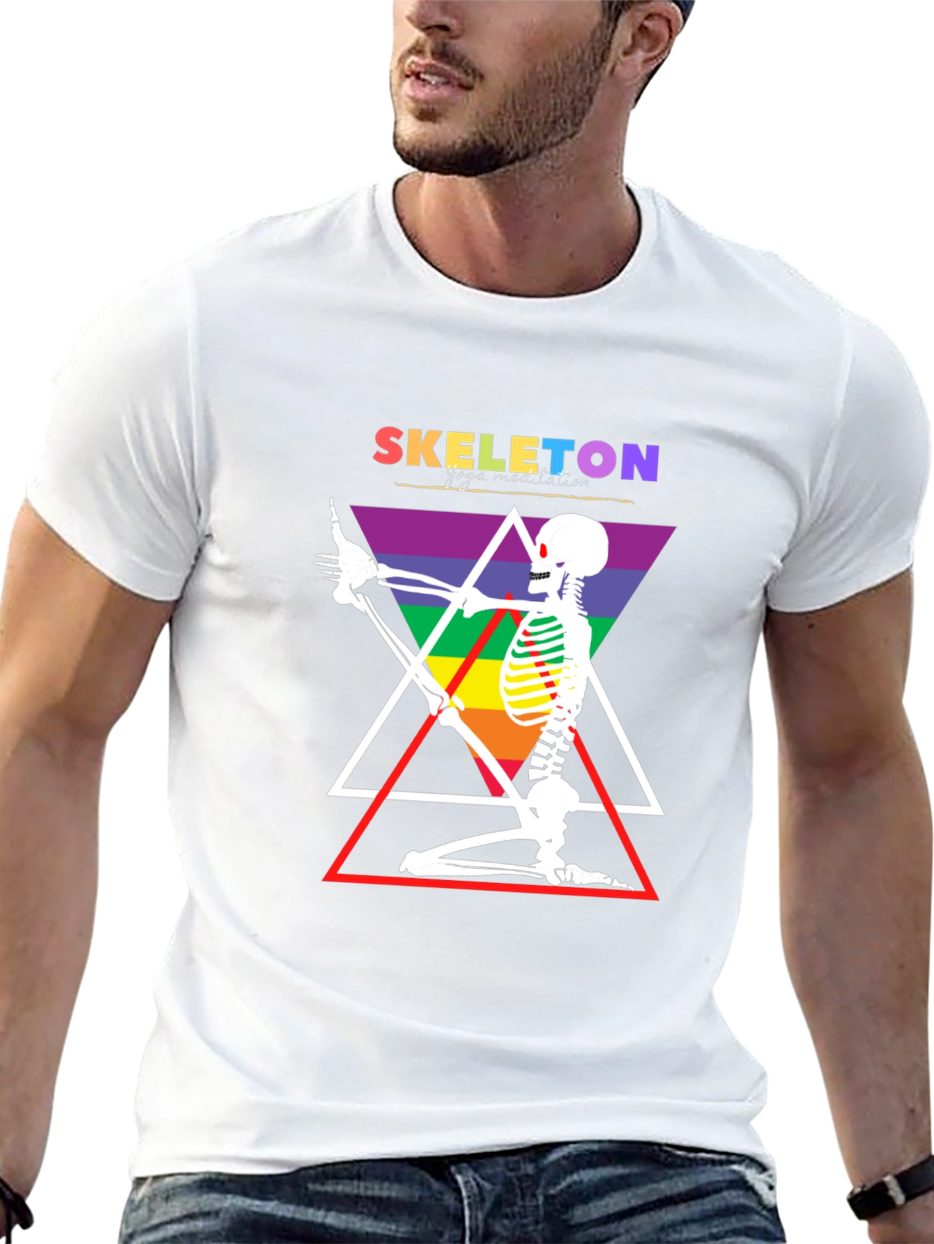 Skeleton Yoga Meditation T-Shirt