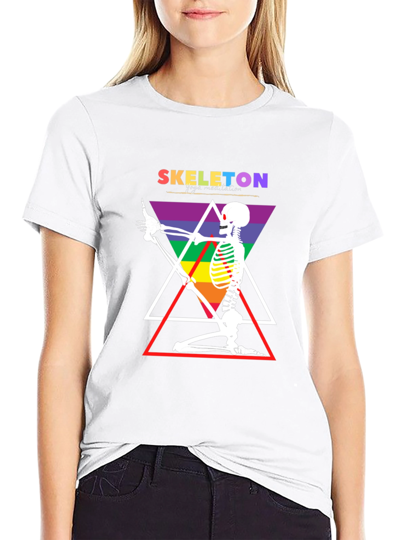 Skeleton Yoga Meditation T-Shirt