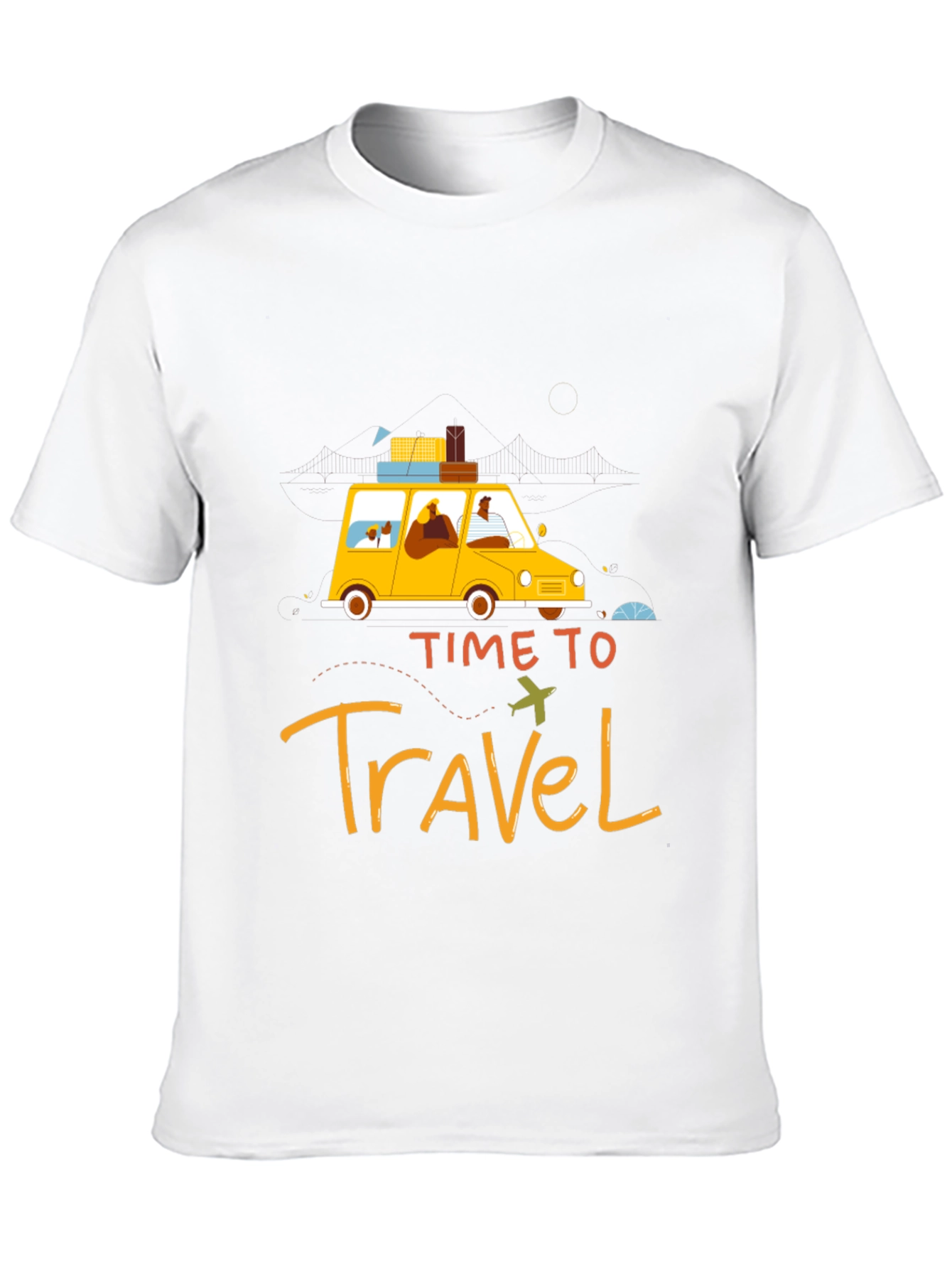 Time To Travel Black Graphic Tee