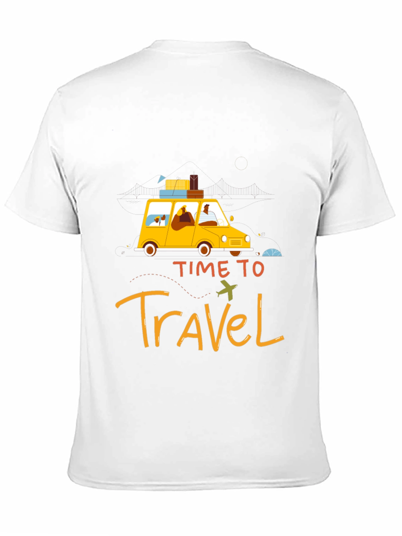 Time To Travel Black Graphic Tee