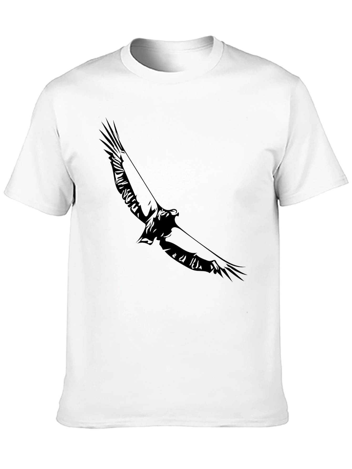 Black Graphic Tee - Eagle Design
