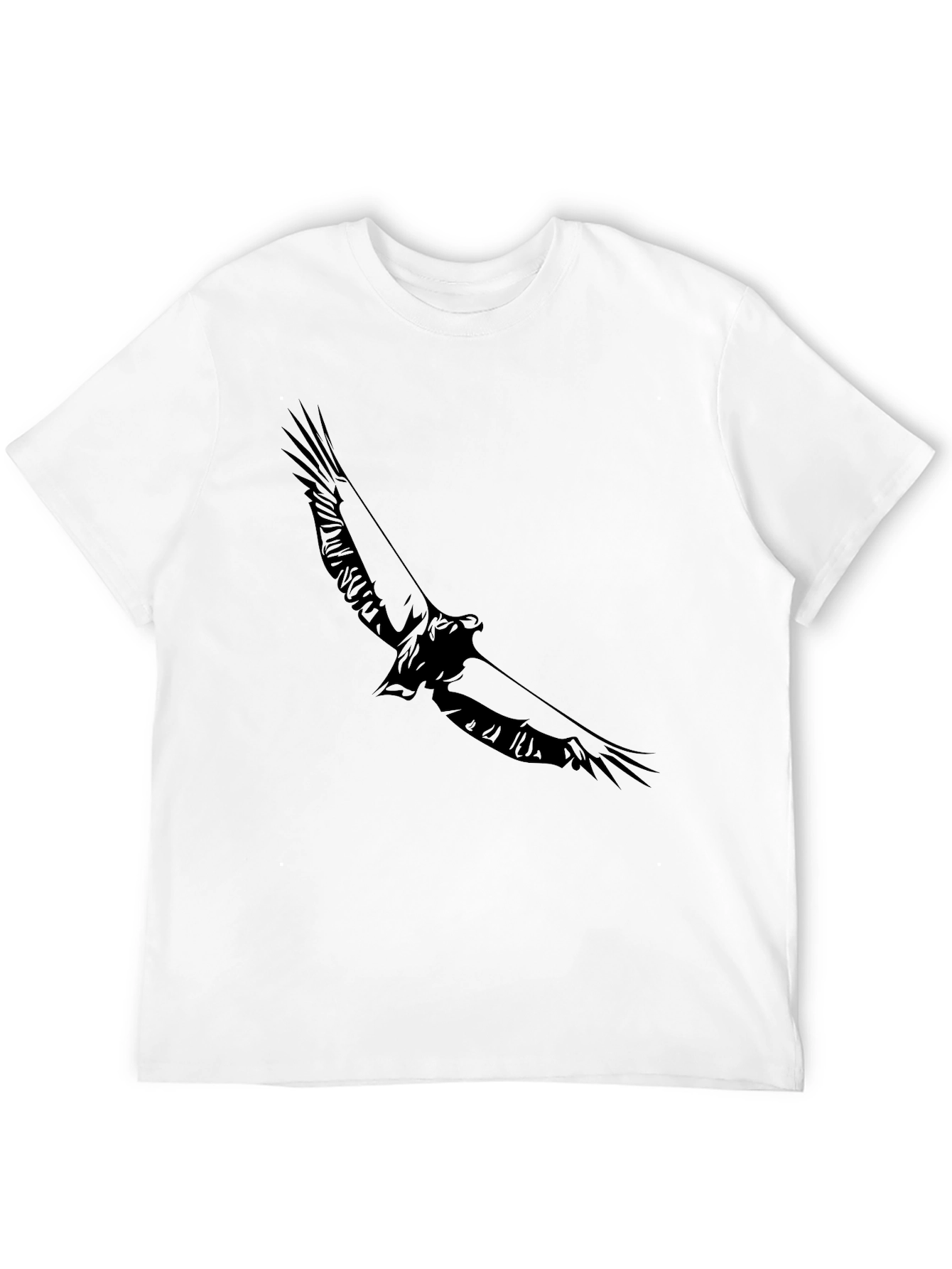 Black Graphic Tee - Eagle Design