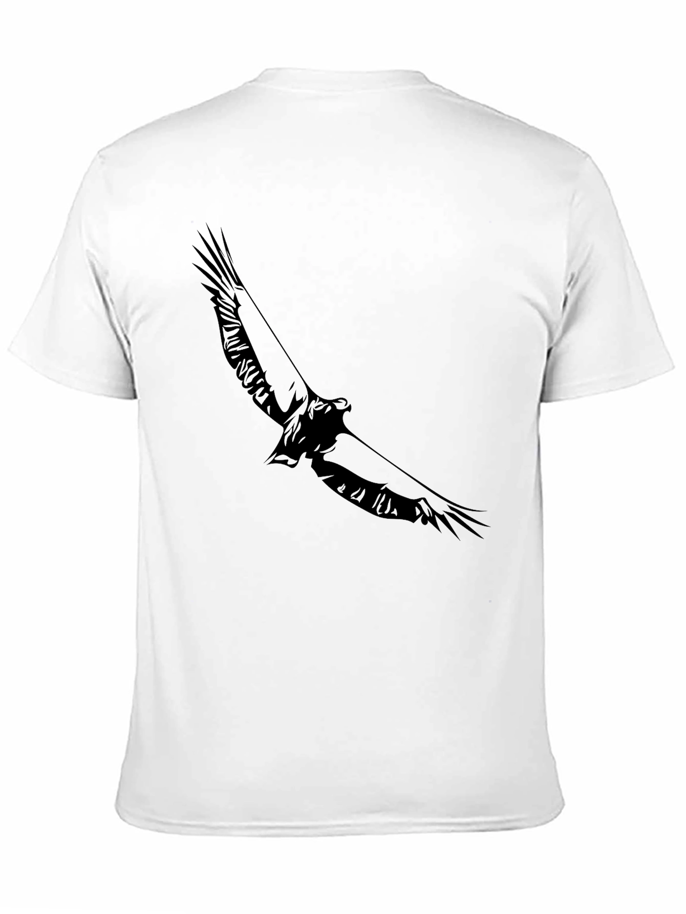 Black Graphic Tee - Eagle Design