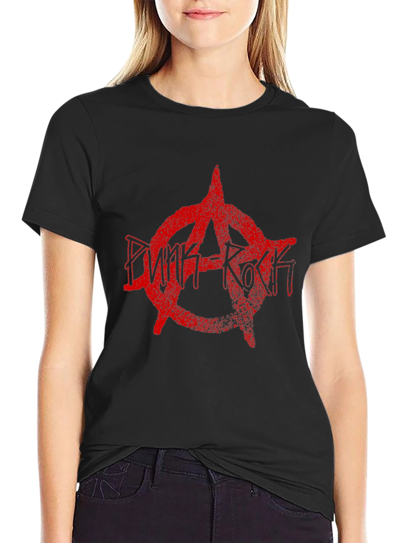 Punk Rock Anarchy Symbol Black T-Shirt