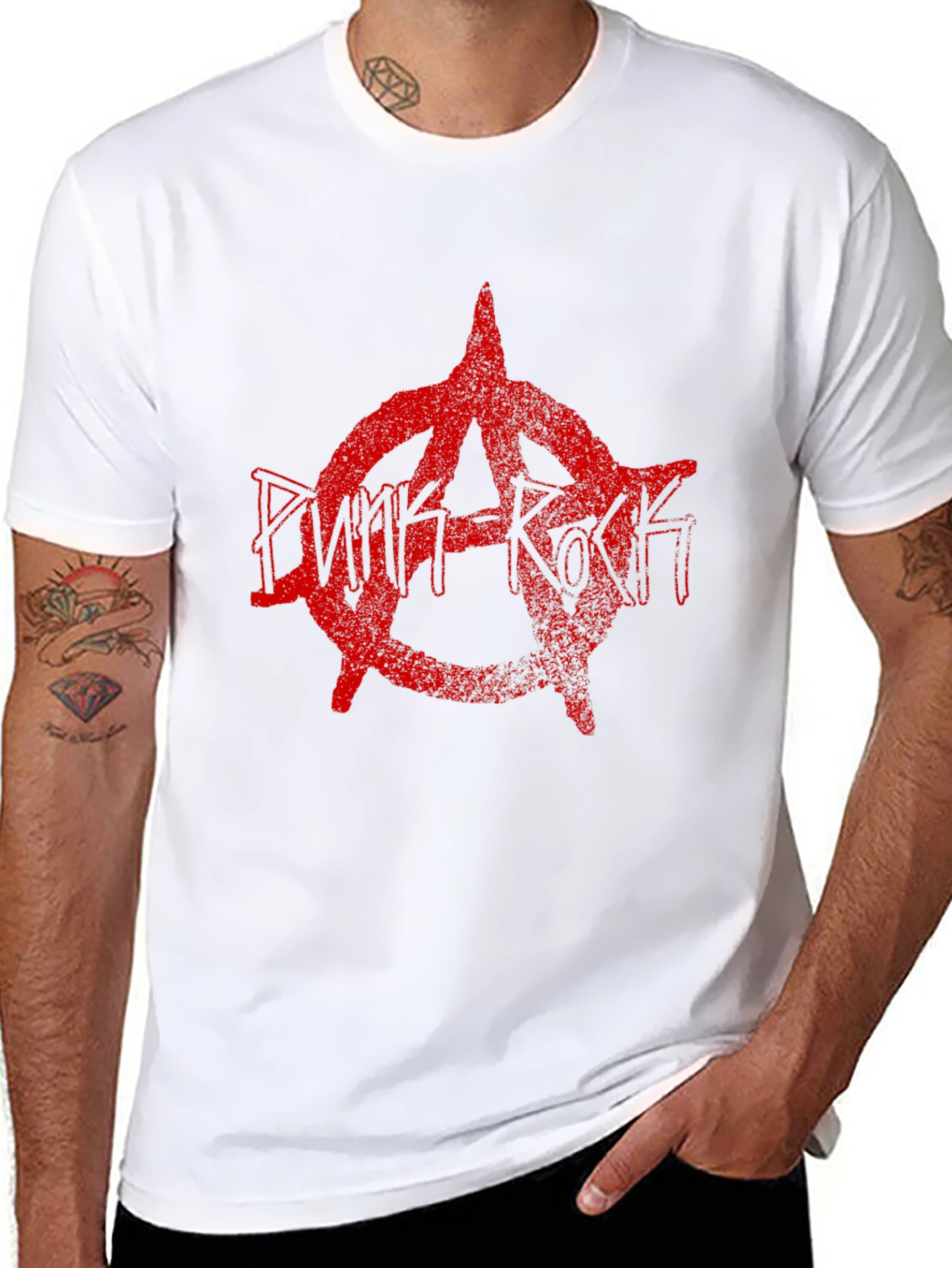 Punk Rock Anarchy Symbol Black T-Shirt