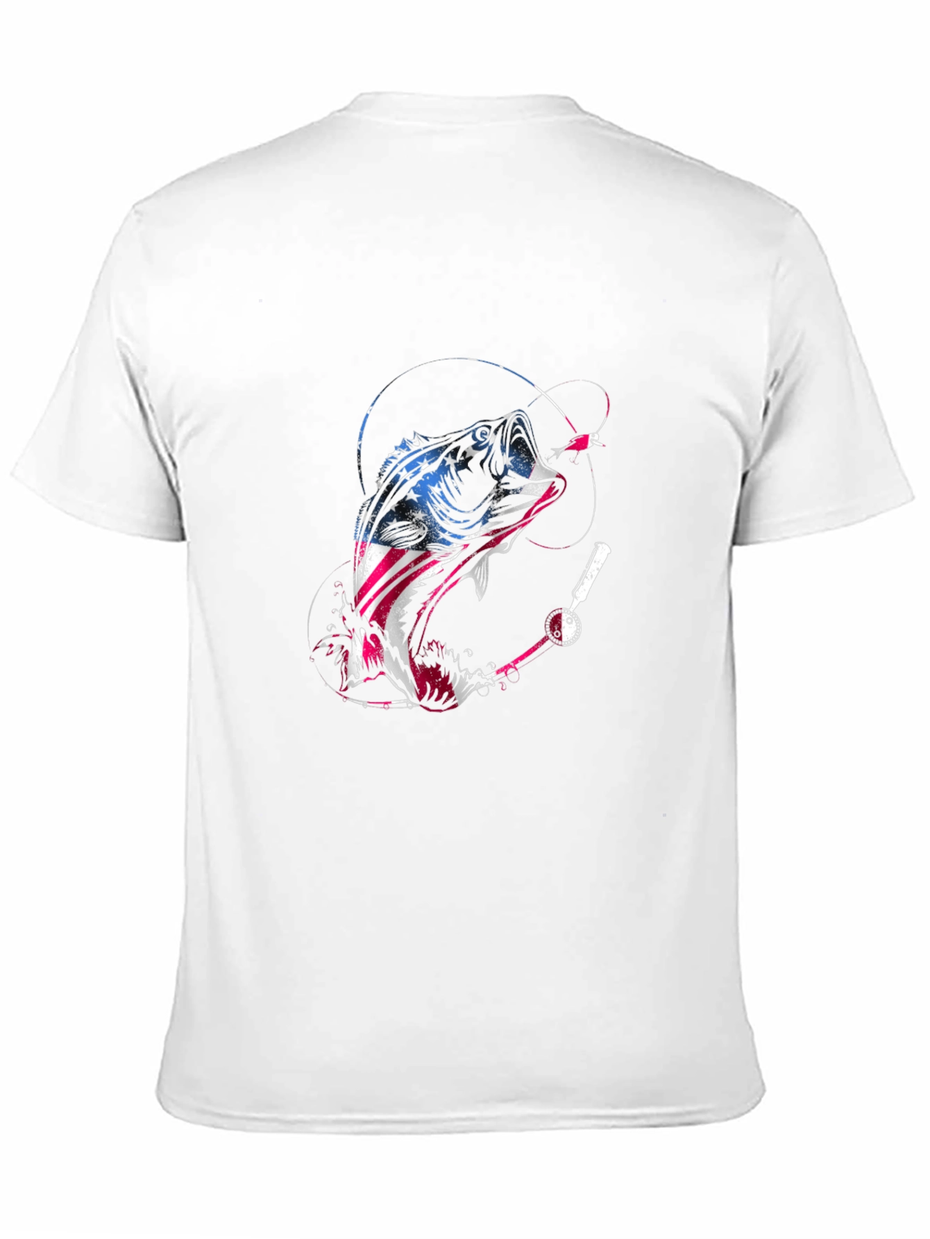 American Flag Bass Fishing T-Shirt
