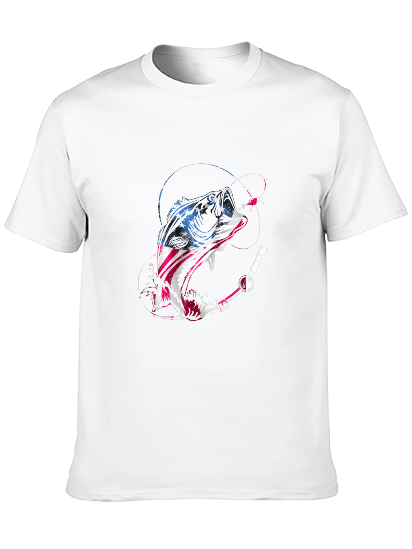 American Flag Bass Fishing T-Shirt