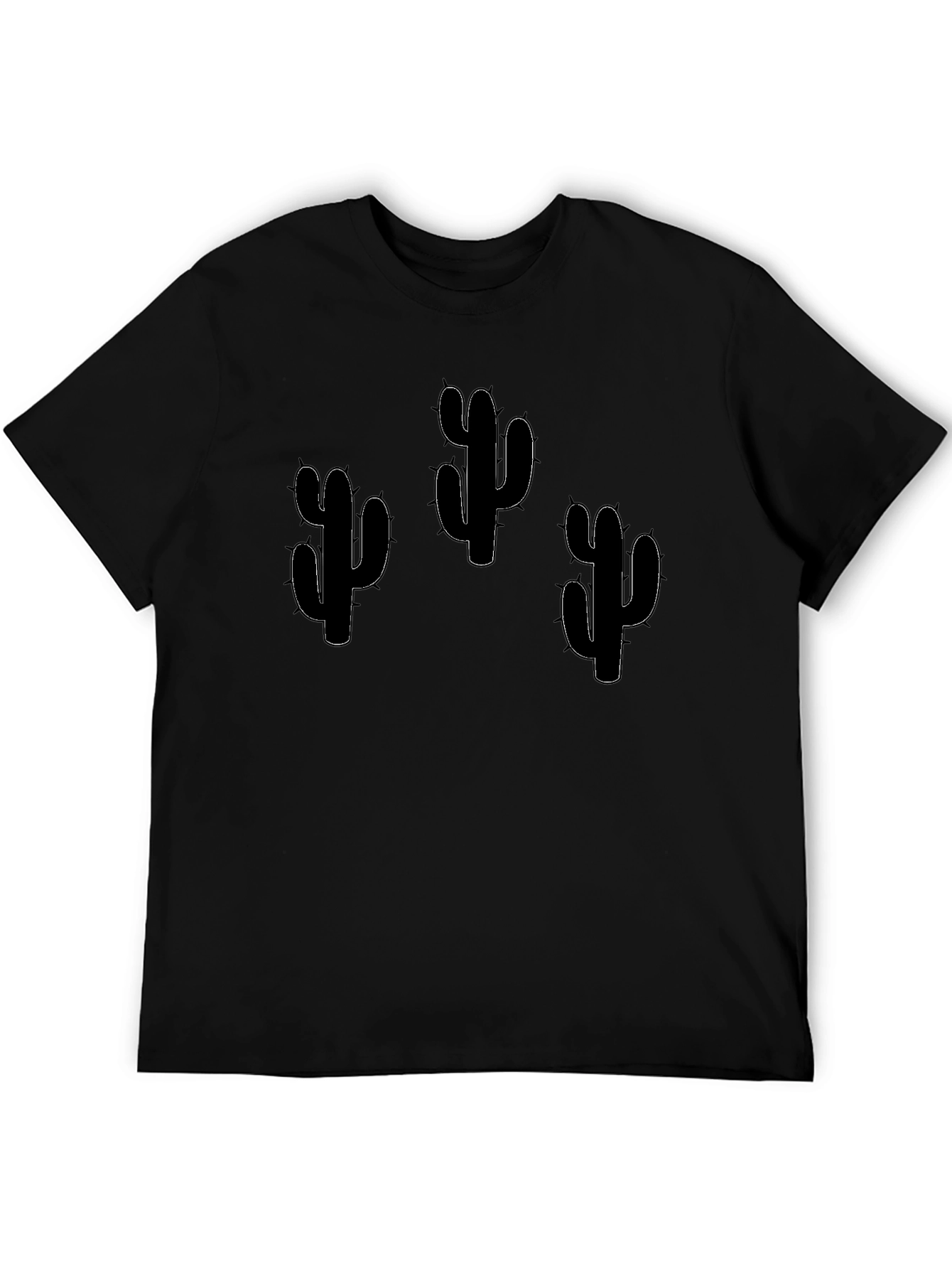 Cactus Graphic T-Shirt - Black Cotton Tee