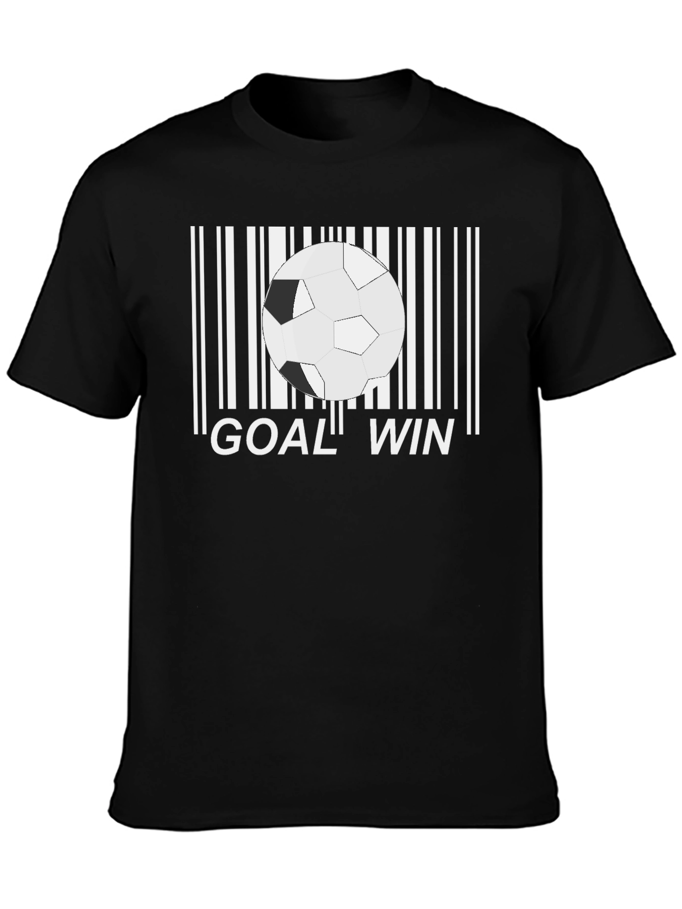 Goal Win Soccer Barcode T-Shirt