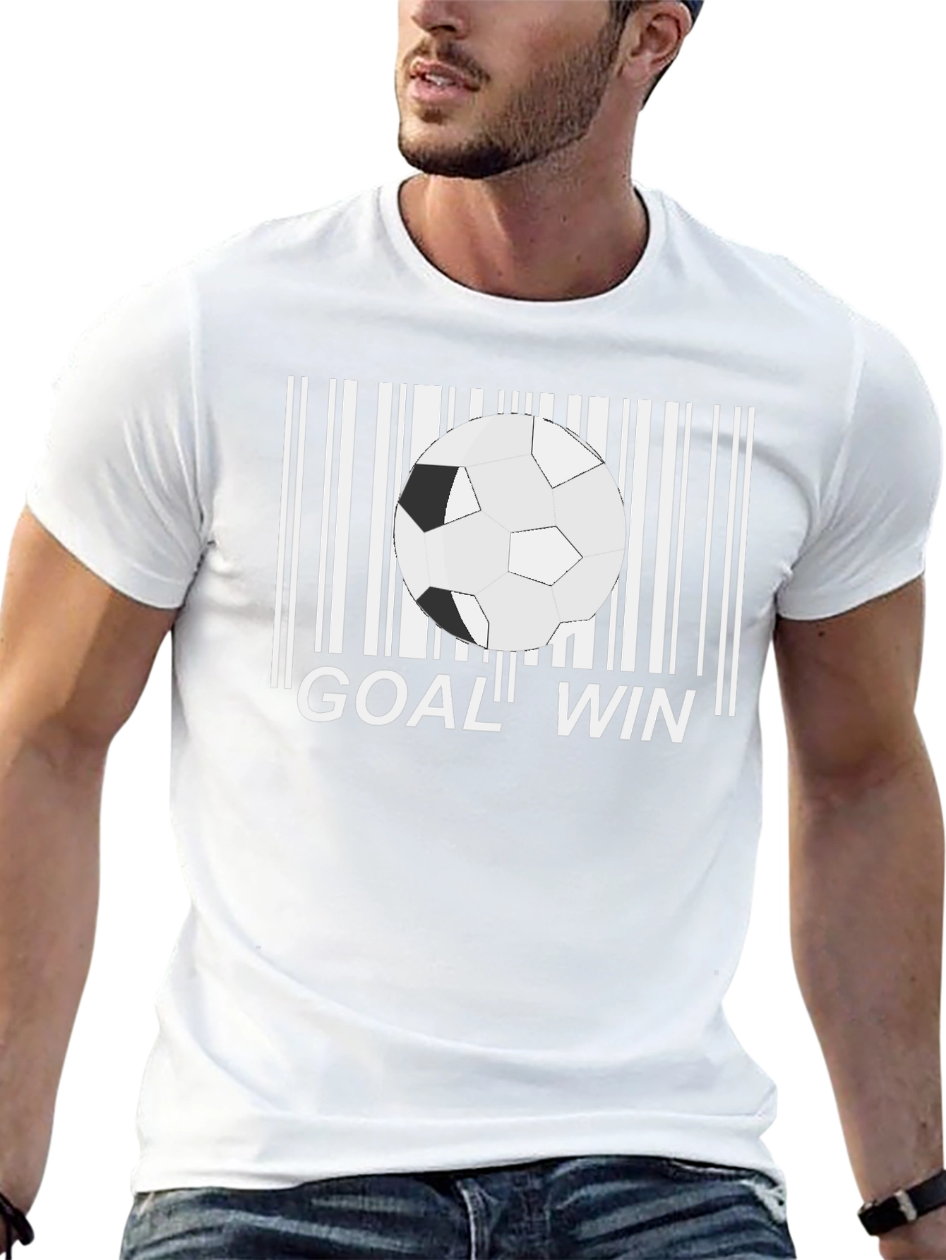Goal Win Soccer Barcode T-Shirt