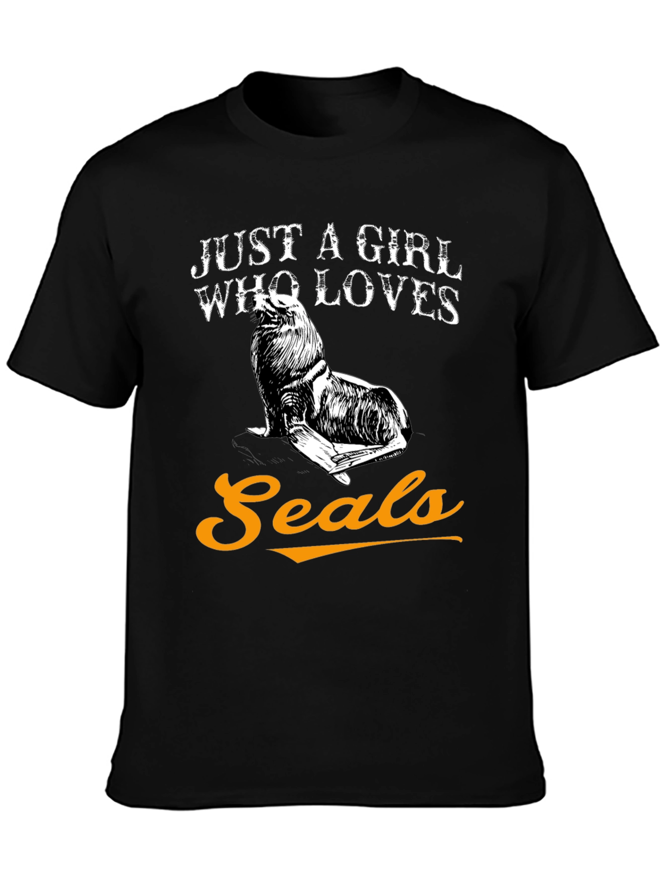 Just a Girl Who Loves Seals Graphic T-Shirt