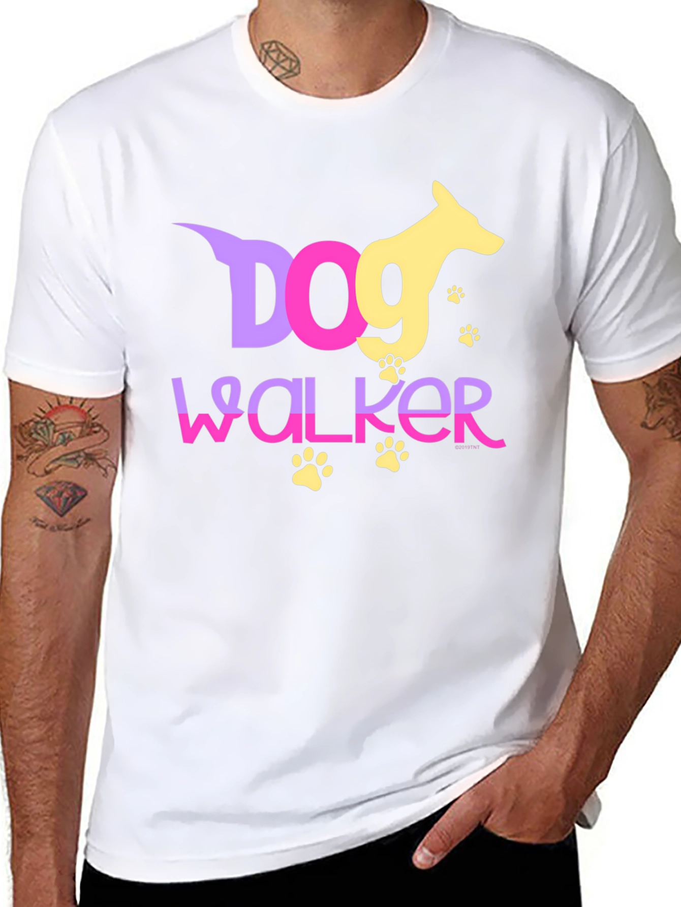 Dog Walker Graphic Tee | Pet Care Apparel