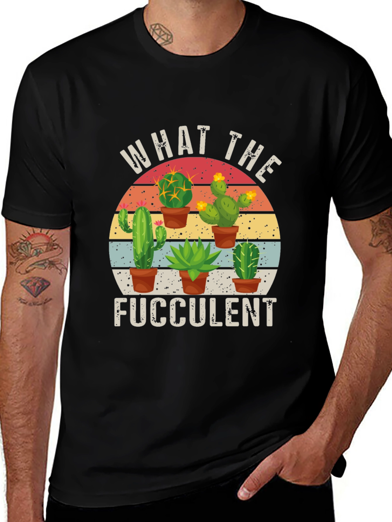 What the Fucculent Cactus Graphic Tee