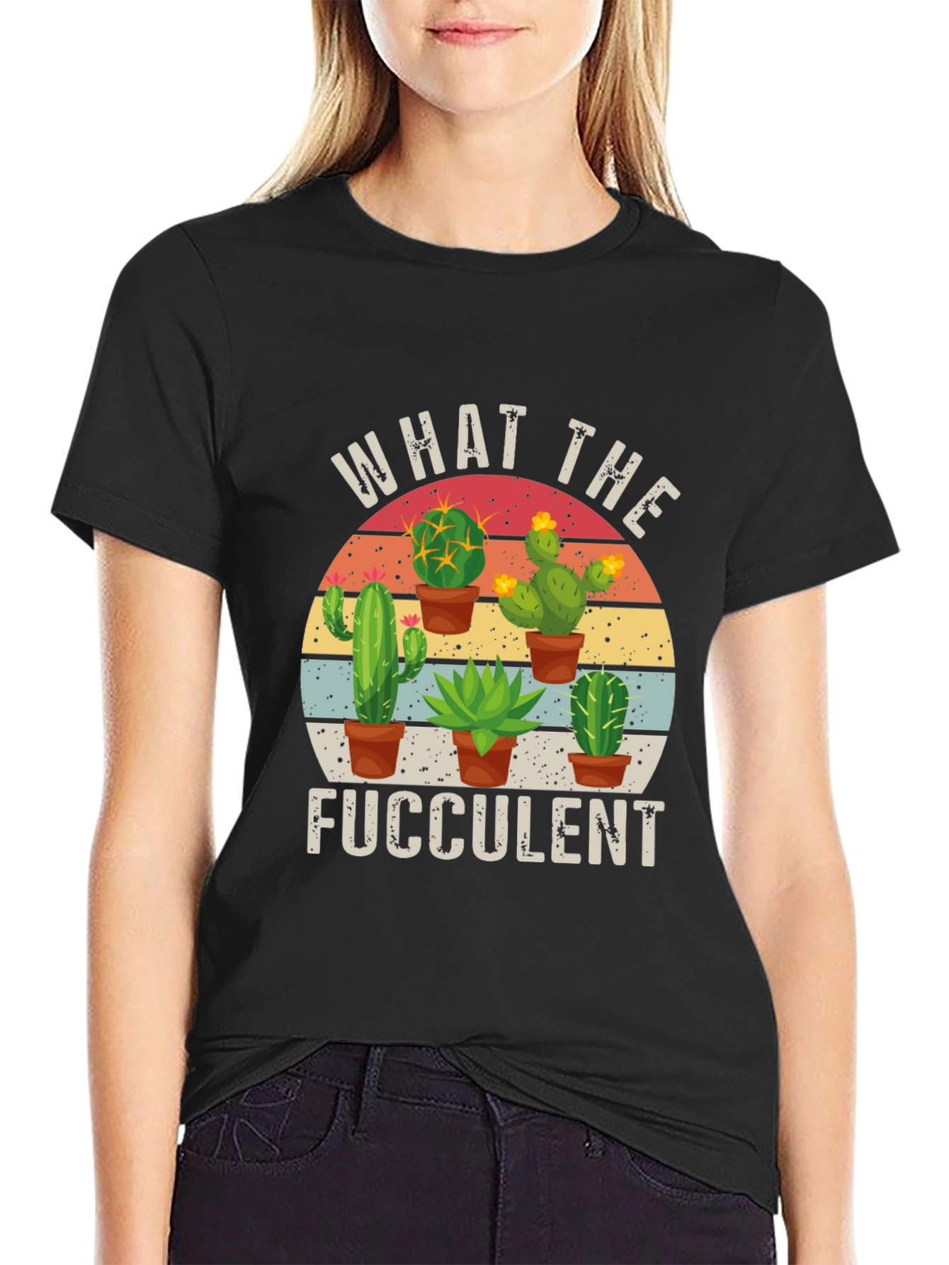 What the Fucculent Cactus Graphic Tee