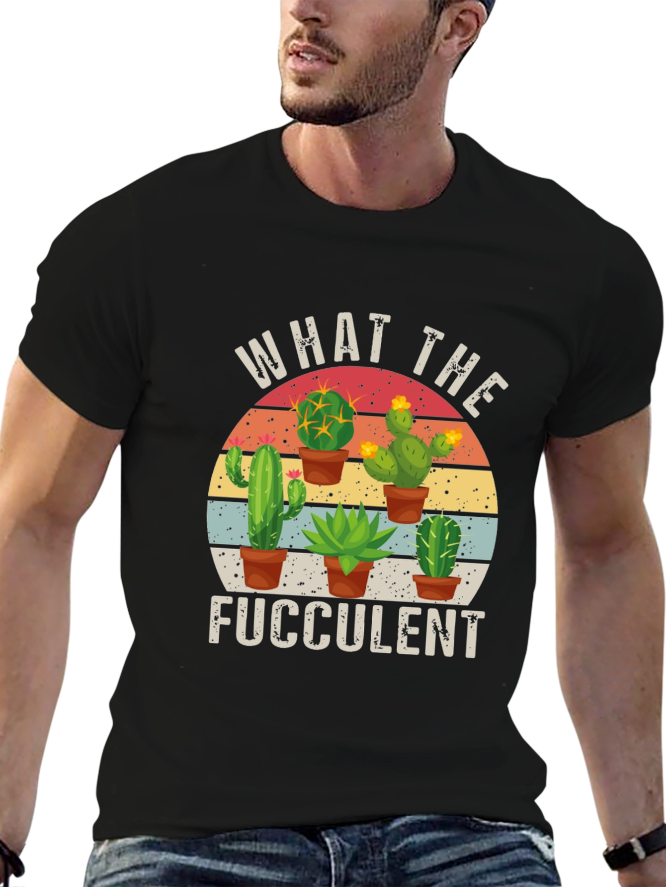 What the Fucculent Cactus Graphic Tee