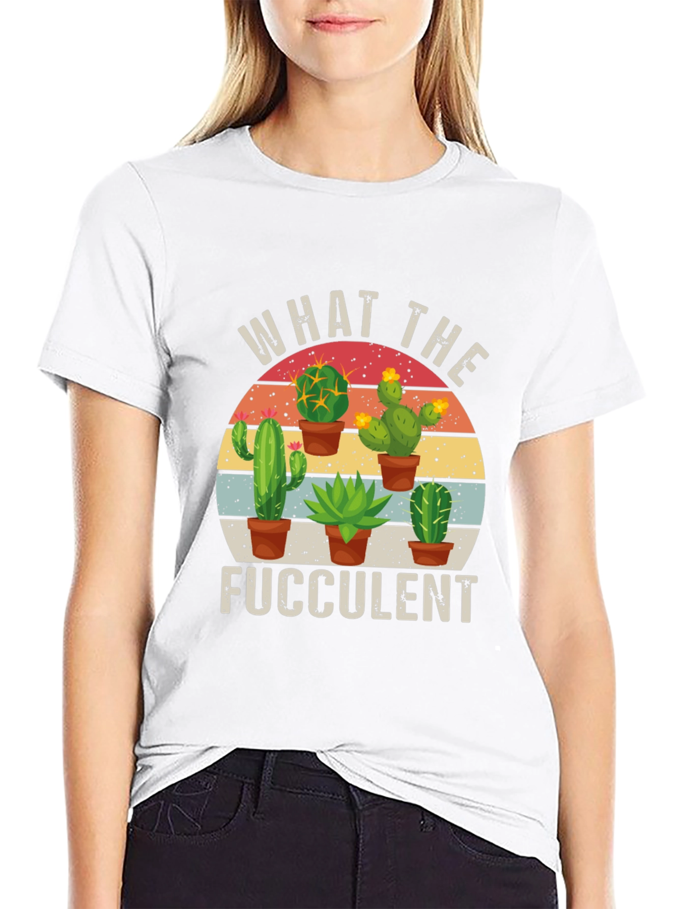 What the Fucculent Cactus Graphic Tee