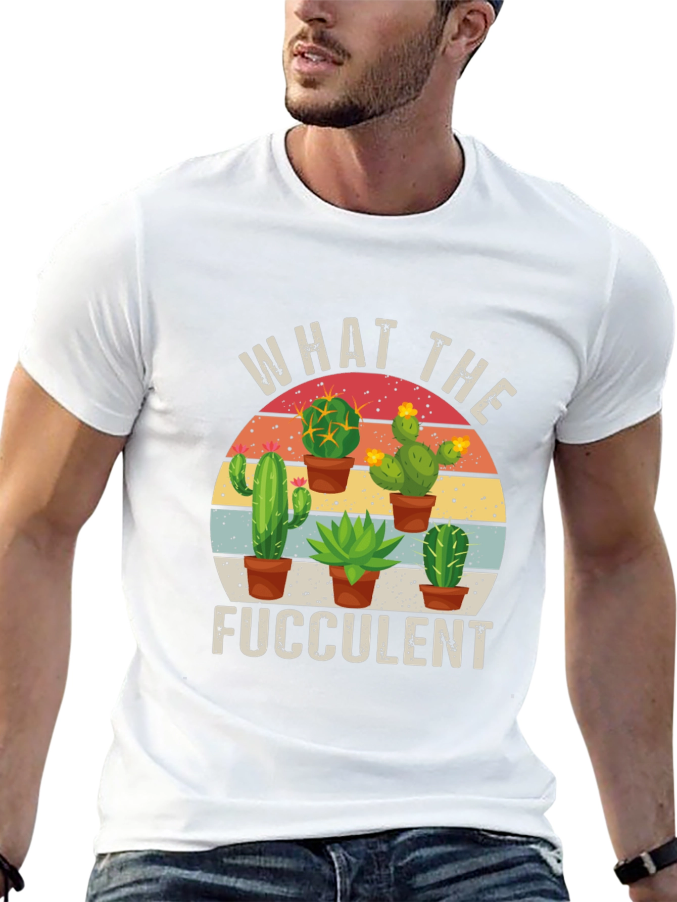 What the Fucculent Cactus Graphic Tee