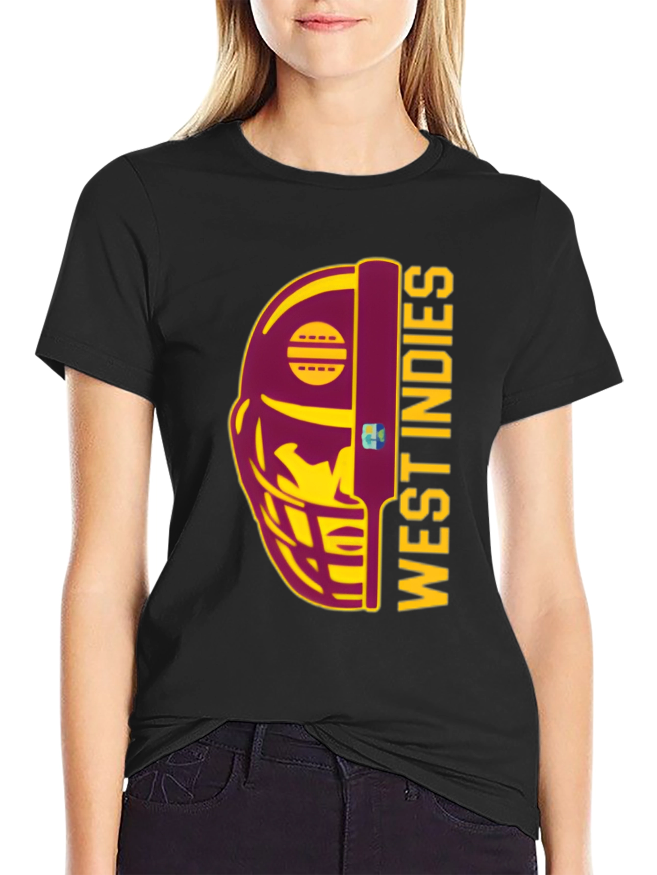 West Indies Cricket Helmet T-Shirt