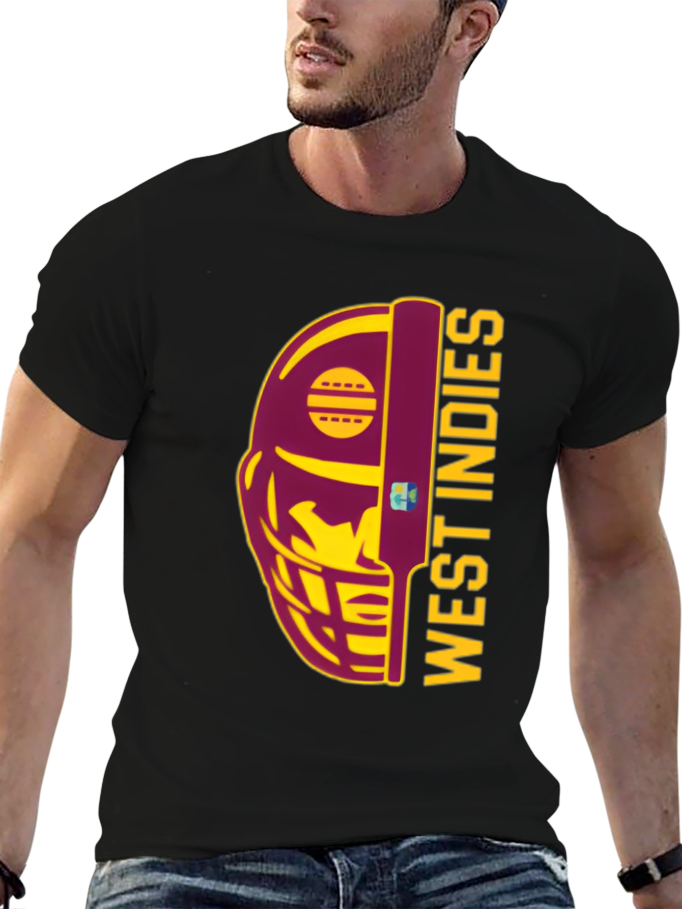 West Indies Cricket Helmet T-Shirt