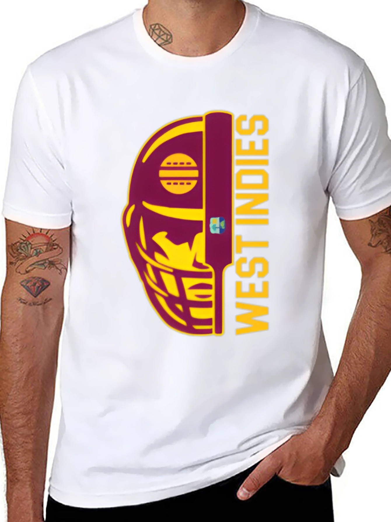 West Indies Cricket Helmet T-Shirt