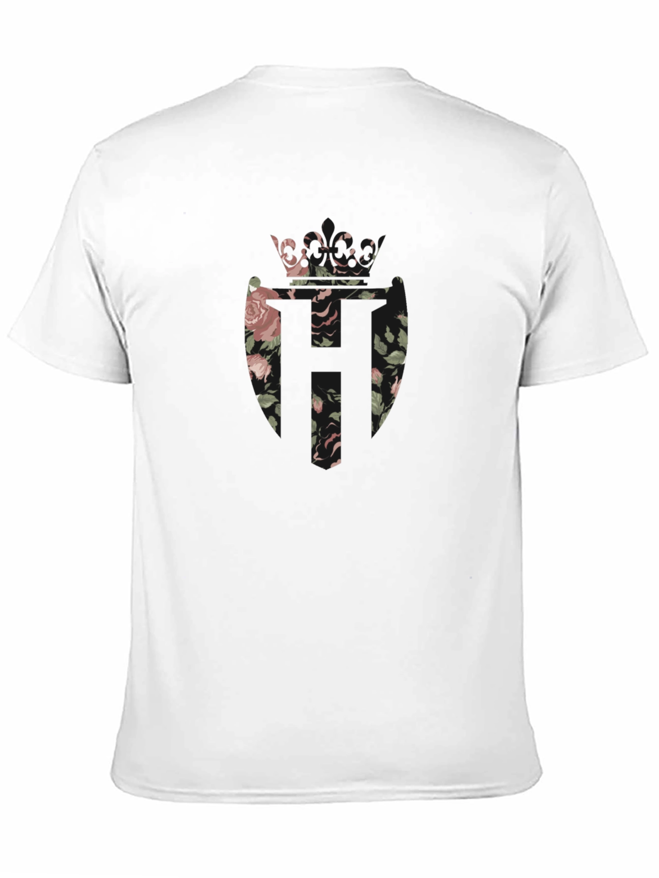 Floral Crown Shield Black Tee