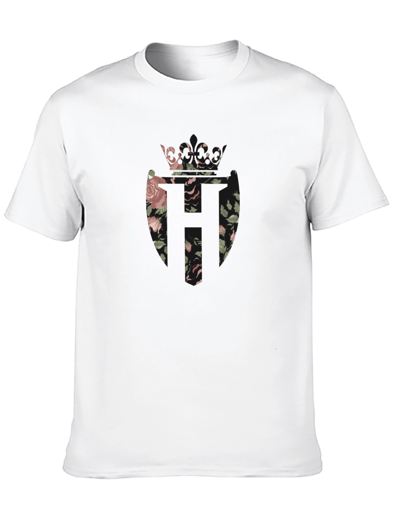 Floral Crown Shield Black Tee