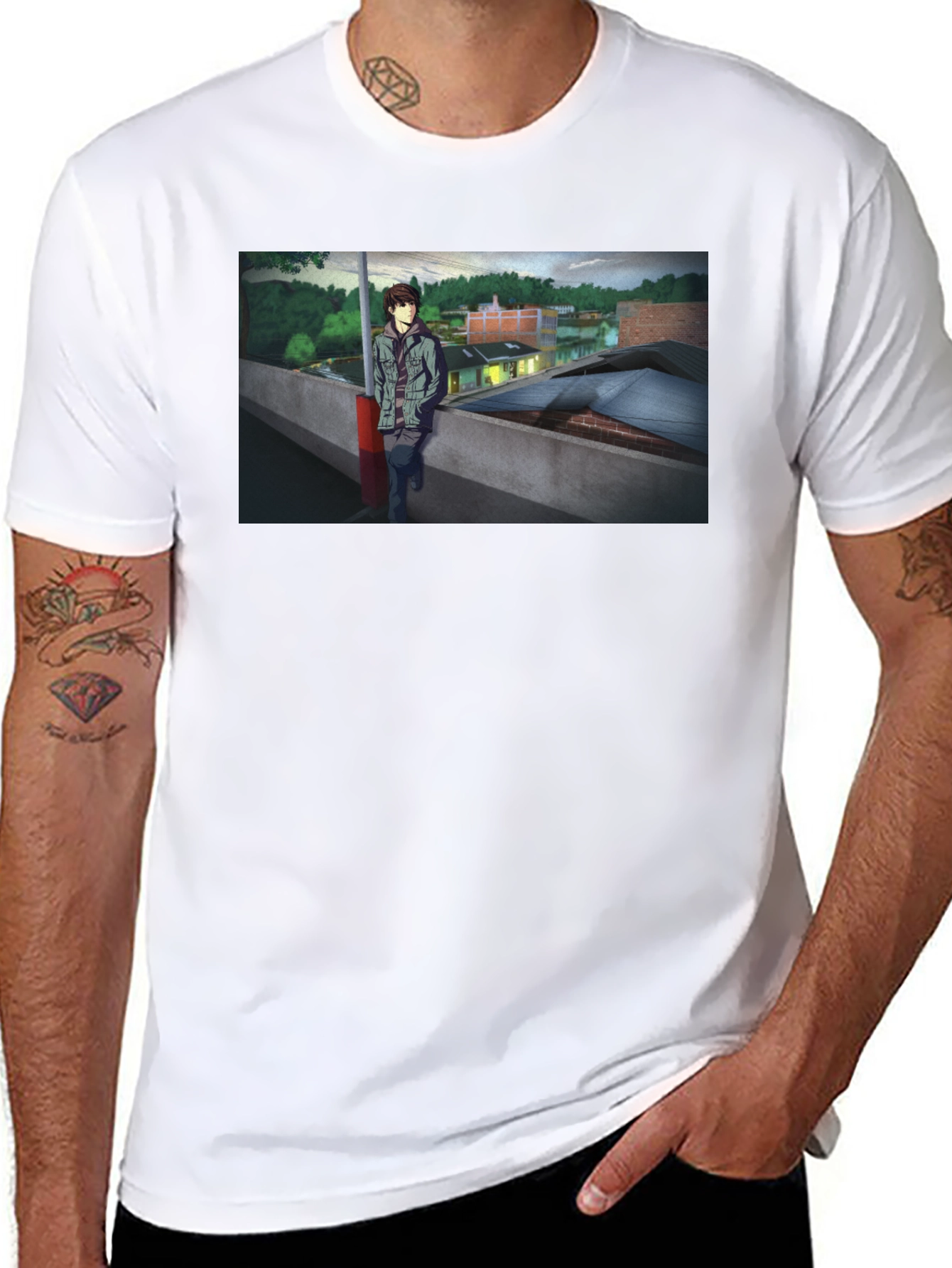 Anime Scene Graphic Tee - Urban Style
