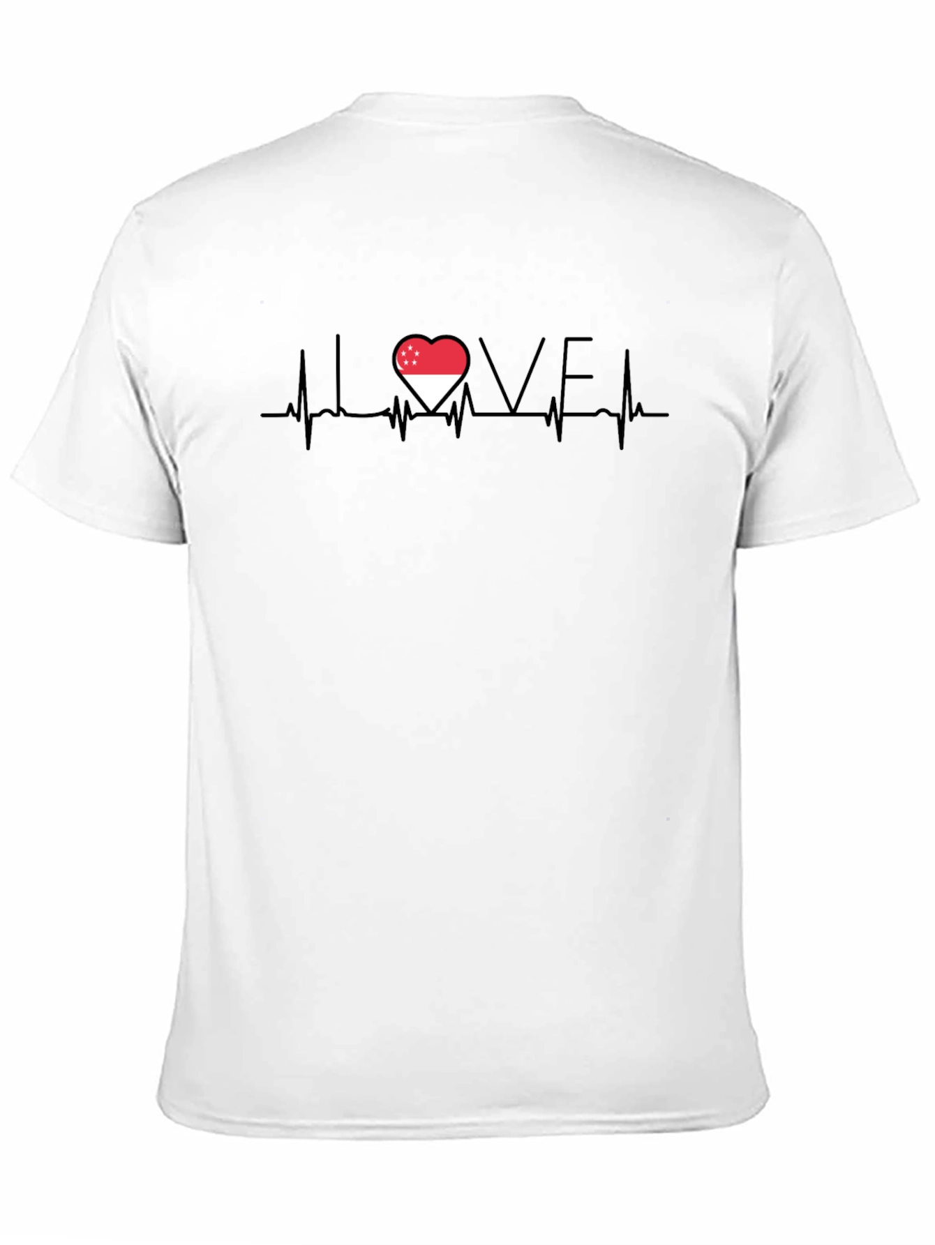 I Love Singapore Heartbeat T-Shirt
