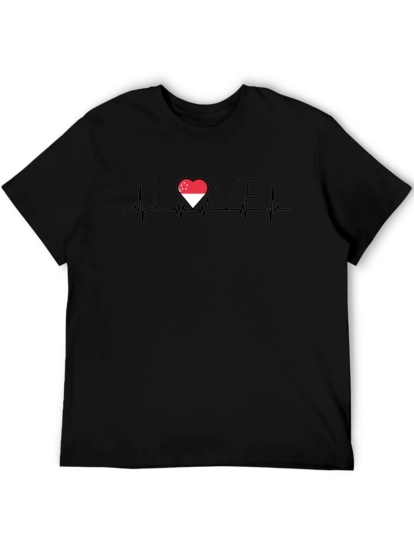 I Love Singapore Heartbeat T-Shirt