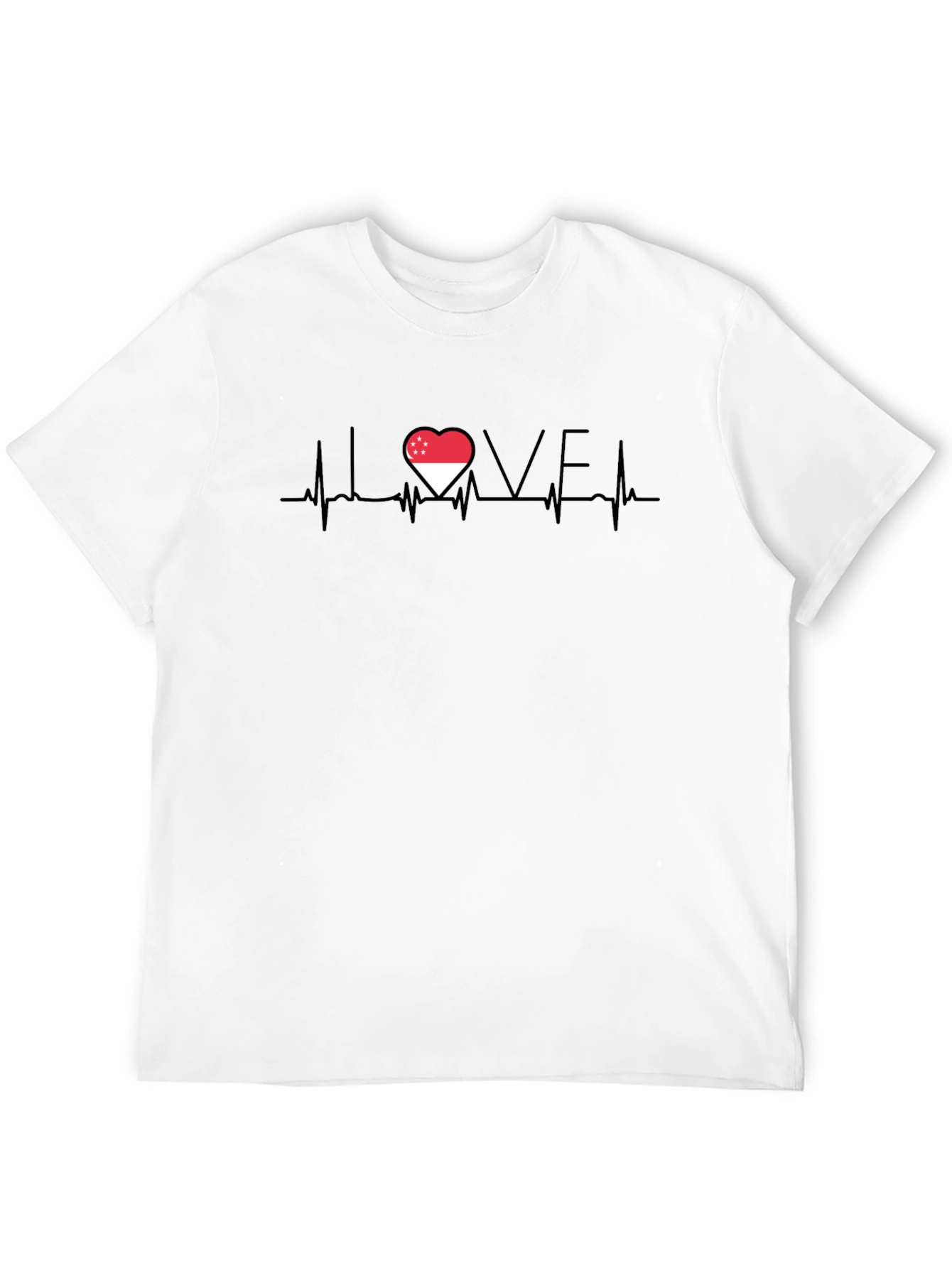 I Love Singapore Heartbeat T-Shirt