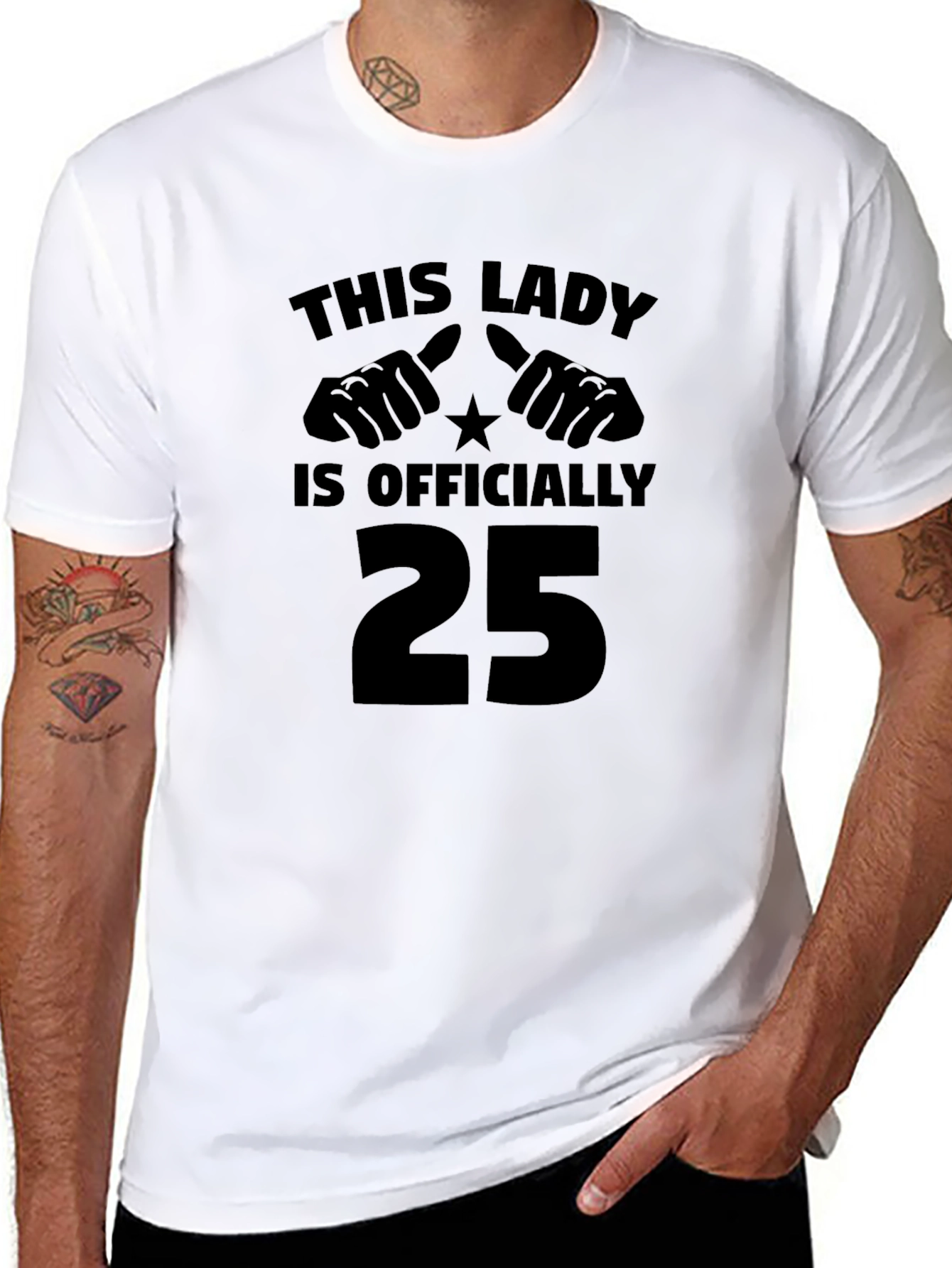 This Lady Is Officially 25 Black T-Shirt