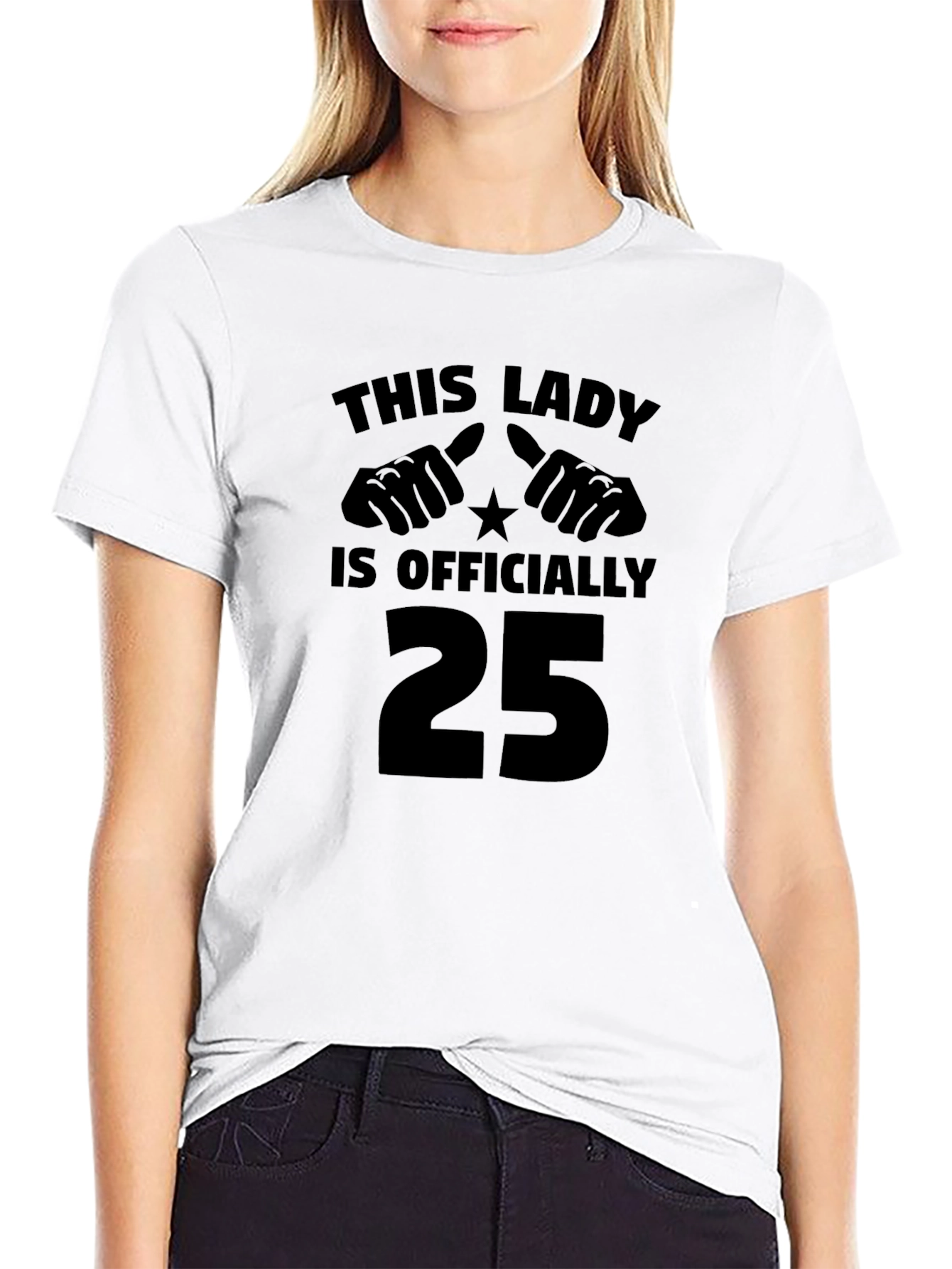 This Lady Is Officially 25 Black T-Shirt