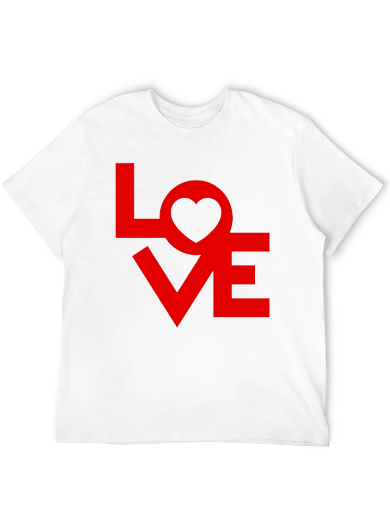 Love Graphic Tee - Red Heart Design on Black