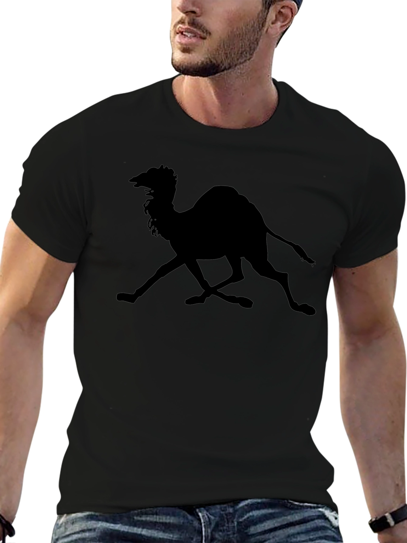 Camel Silhouette Black T-Shirt