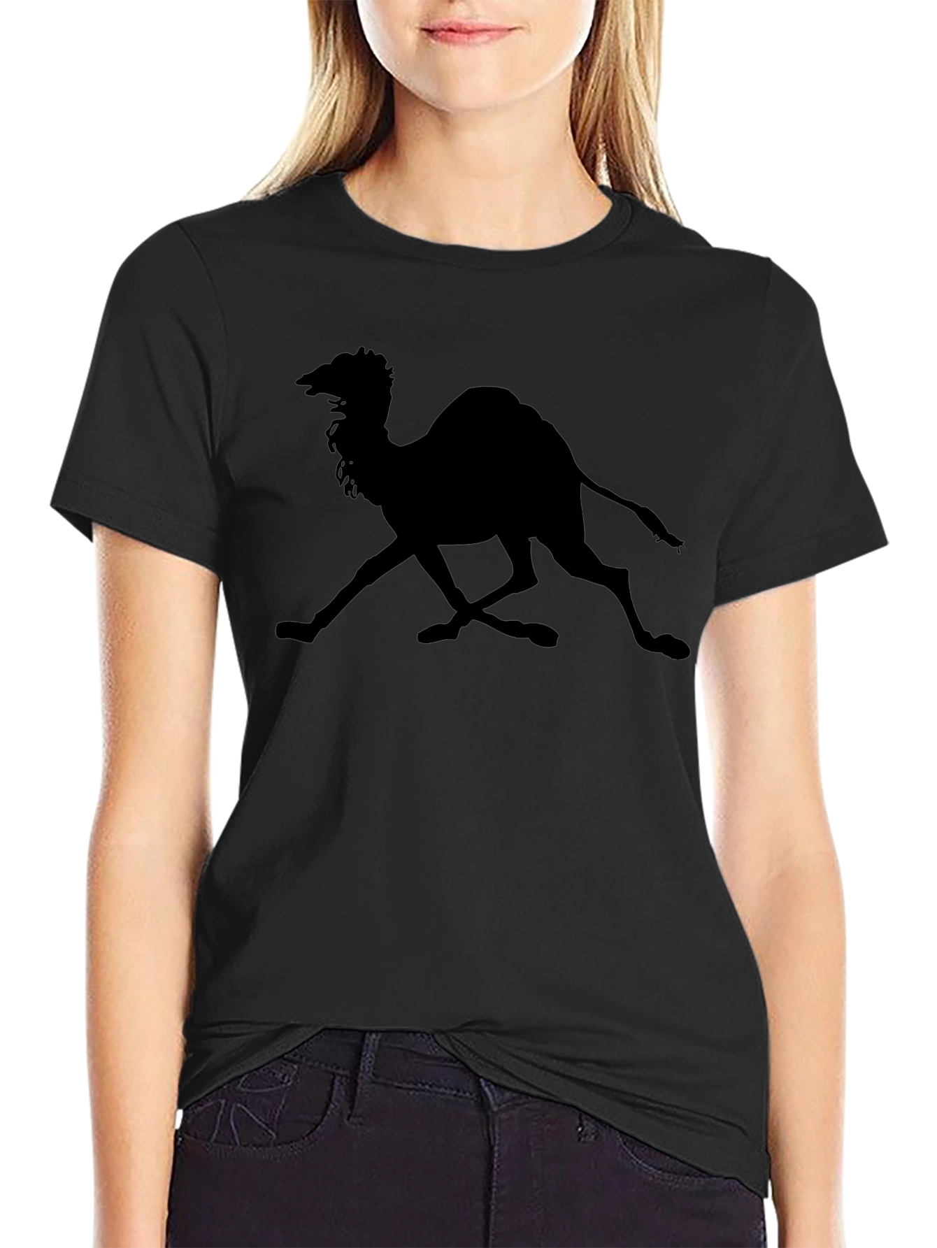 Camel Silhouette Black T-Shirt