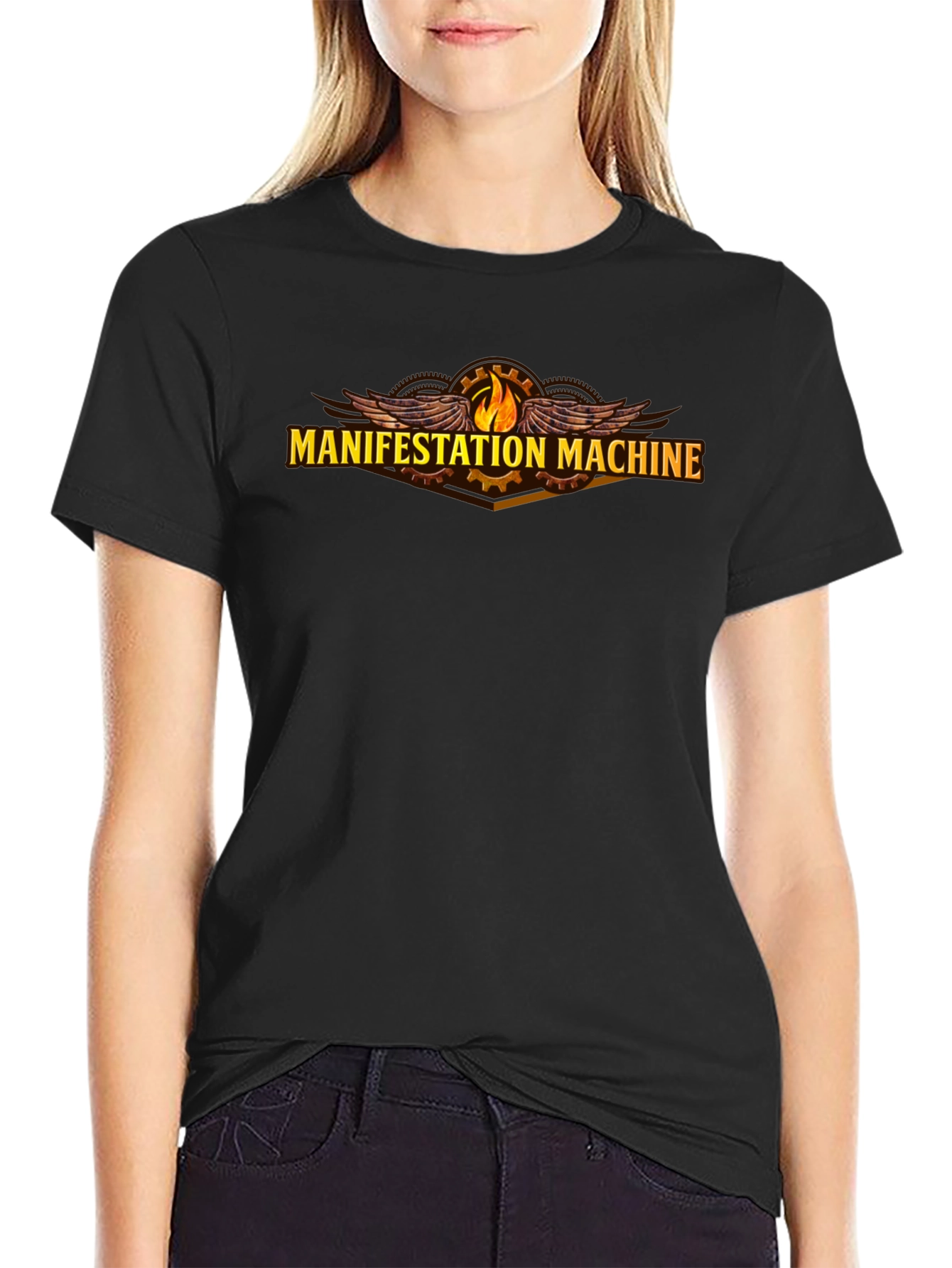 Manifestation Machine Graphic Tee - Black Cotton
