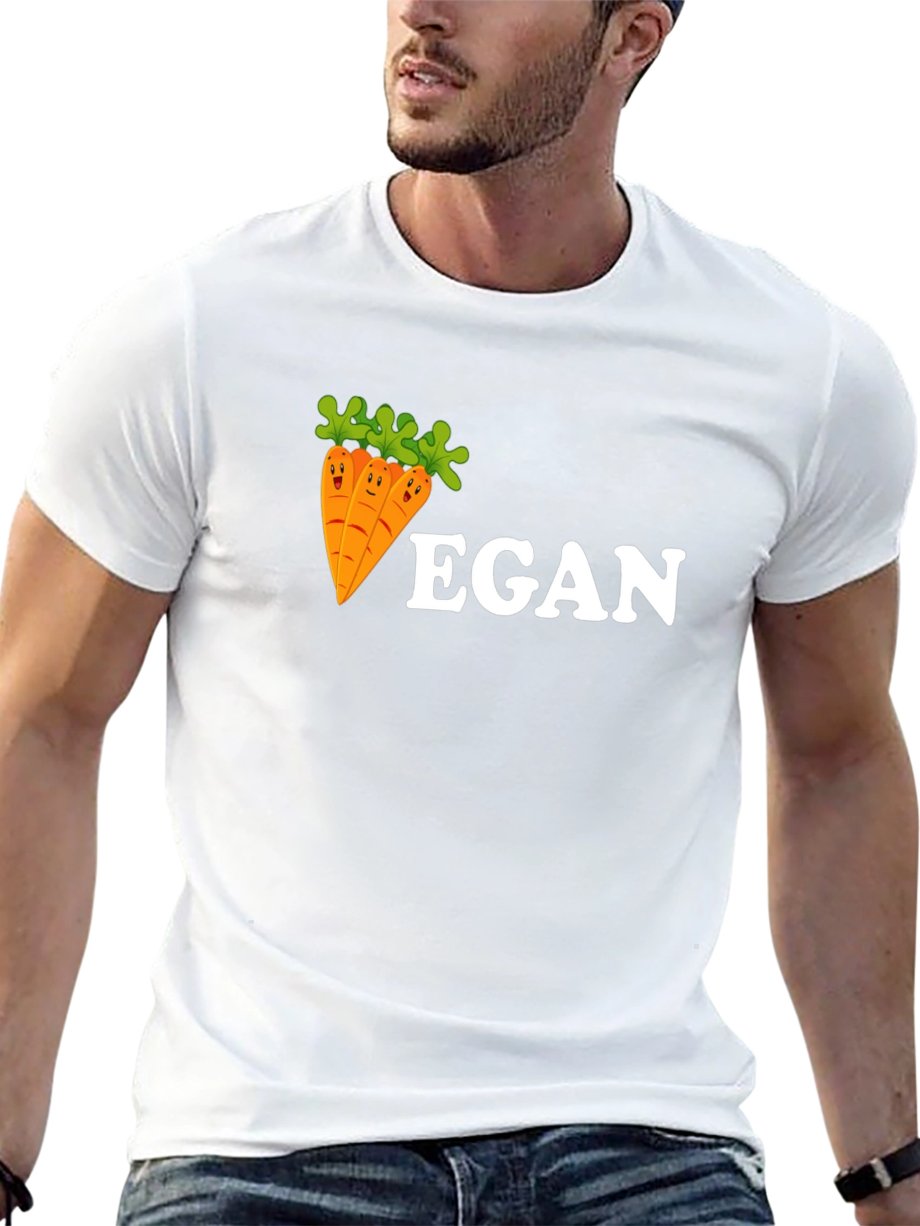 Vegan Carrot Cartoon T-Shirt