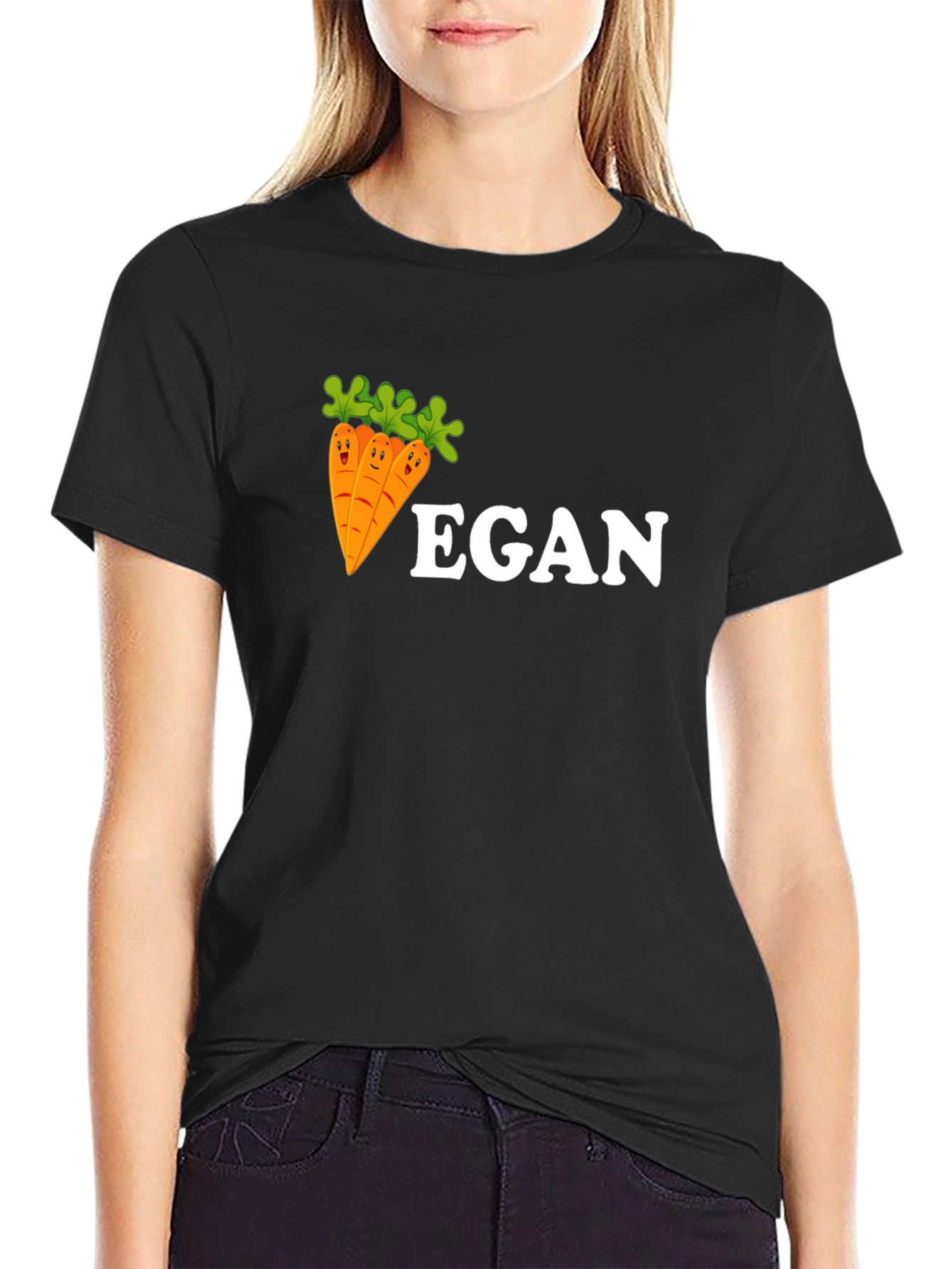 Vegan Carrot Cartoon T-Shirt
