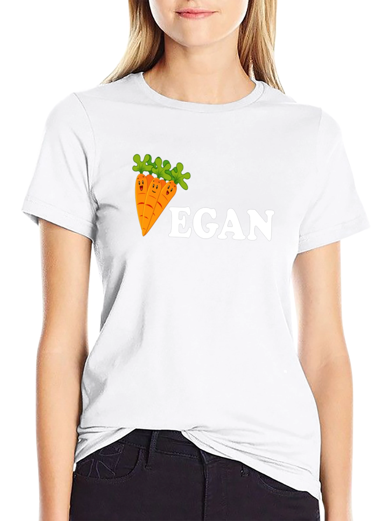 Vegan Carrot Cartoon T-Shirt