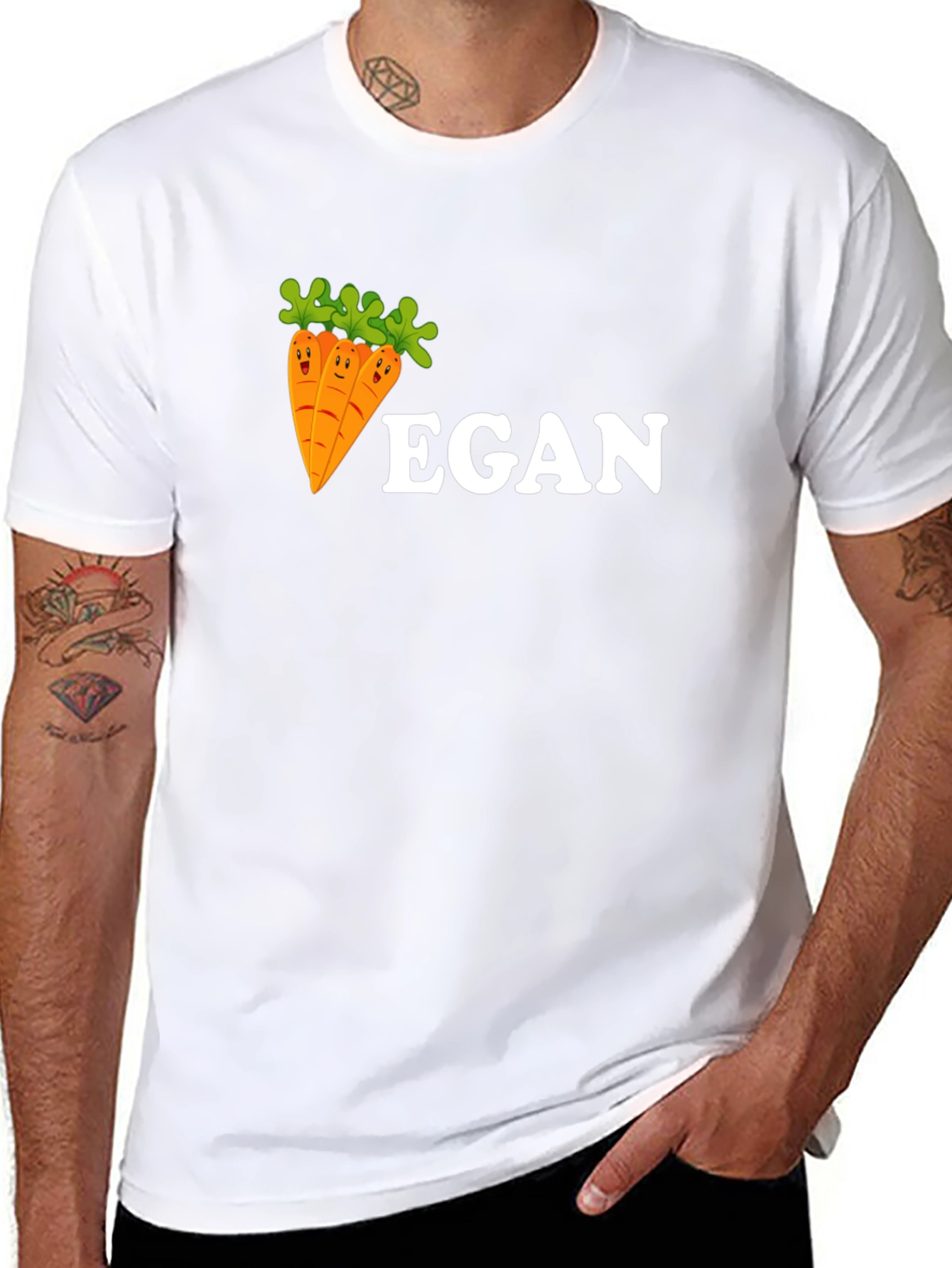 Vegan Carrot Cartoon T-Shirt